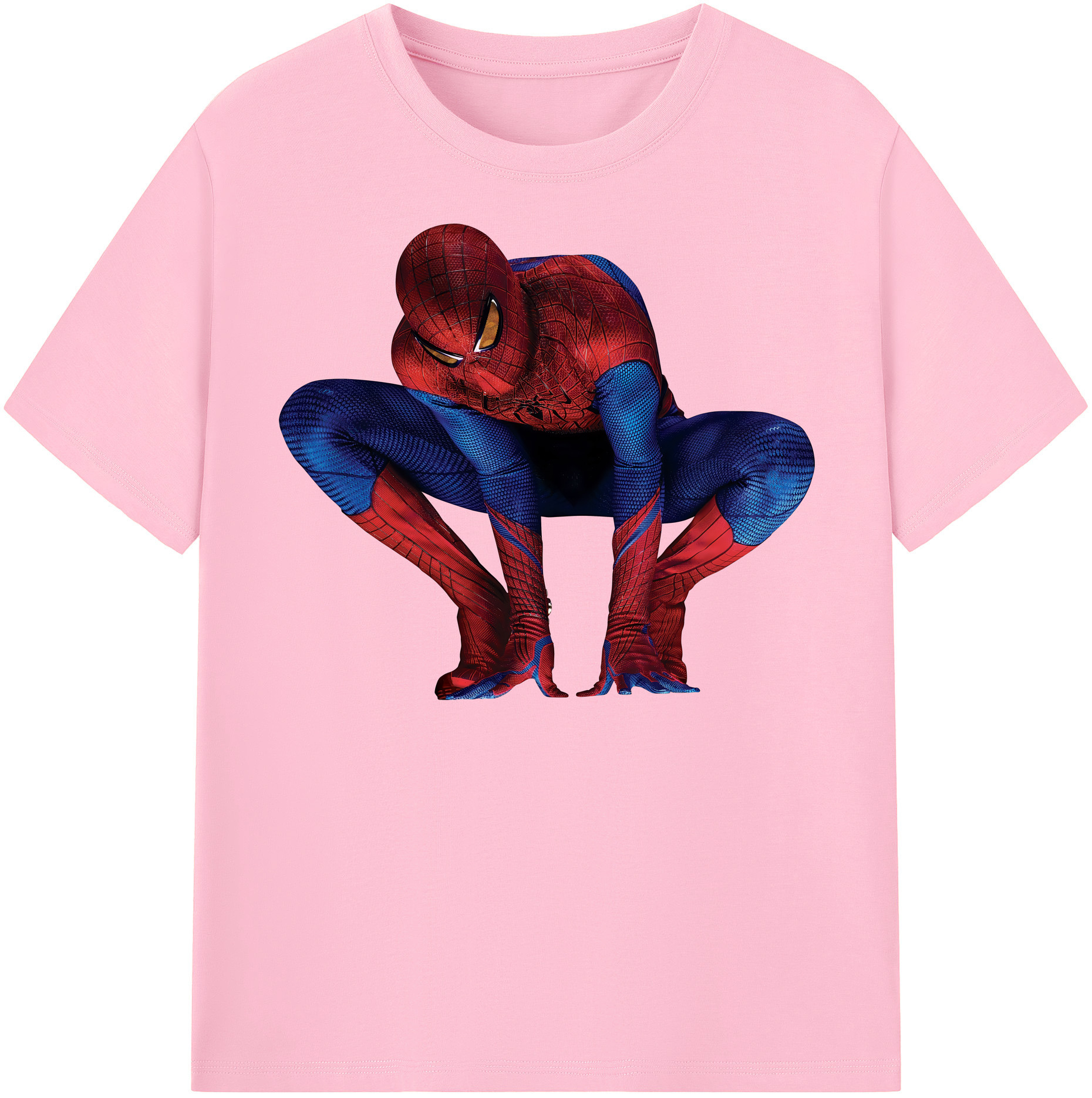 （画像用） Spider Man スパイダーマン 綿100％半袖Tシャツ（フロントプリント）