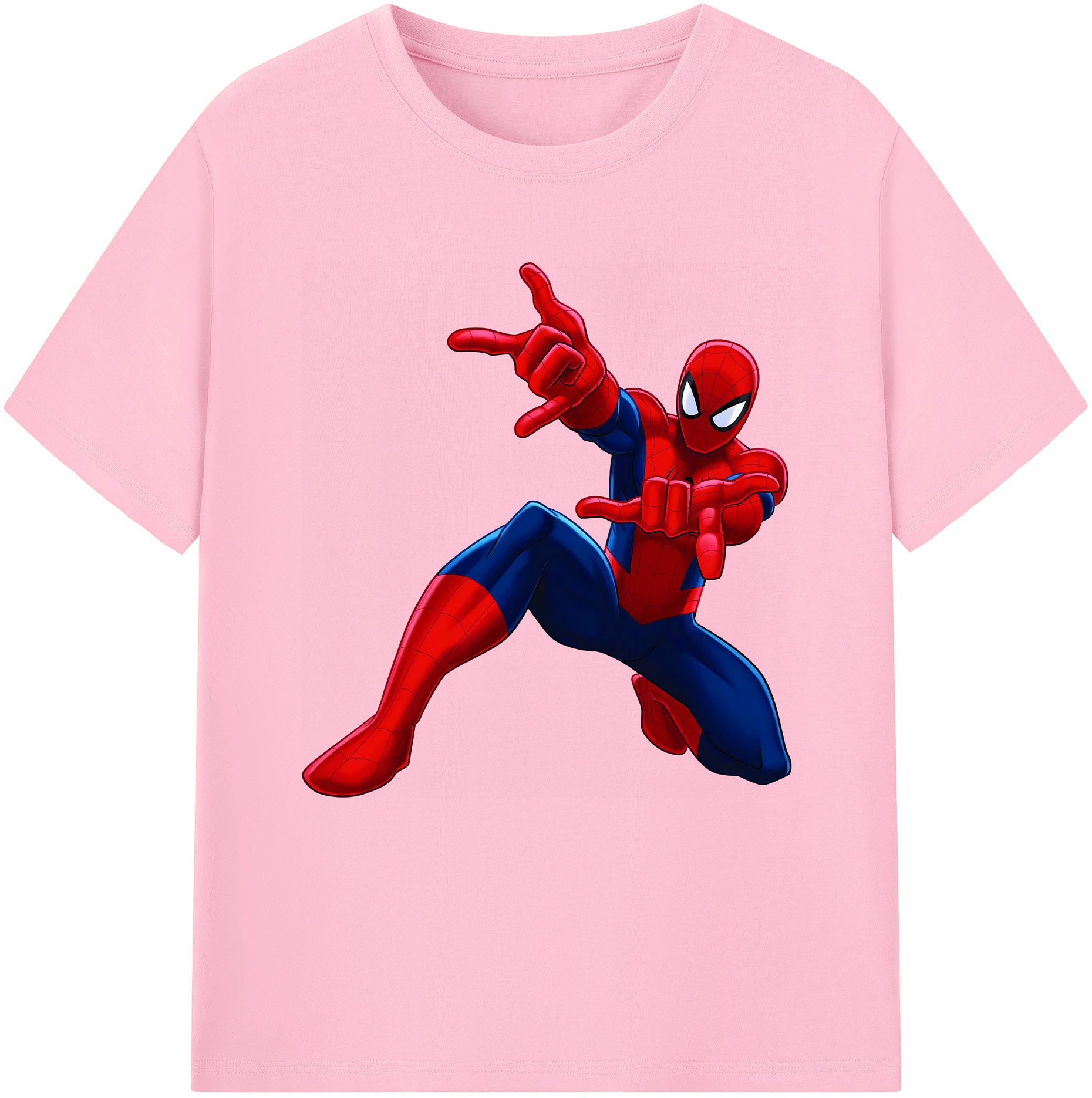Spider Man スパイダーマン 綿100％半袖Tシャツ（フロントプリント）