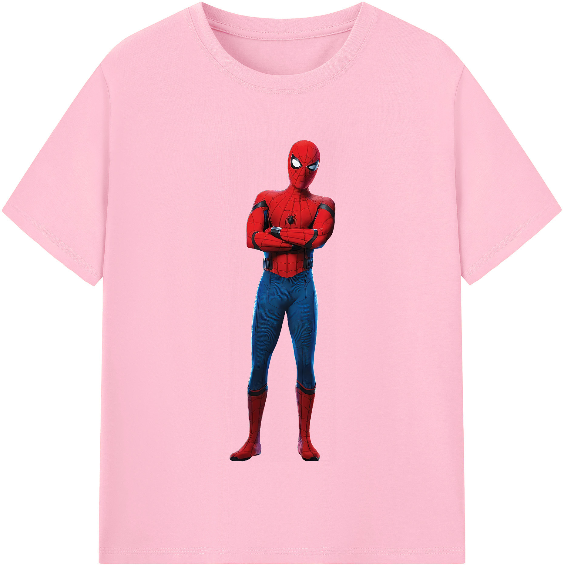 （画像用） Spider Man スパイダーマン 綿100％半袖Tシャツ（フロントプリント）