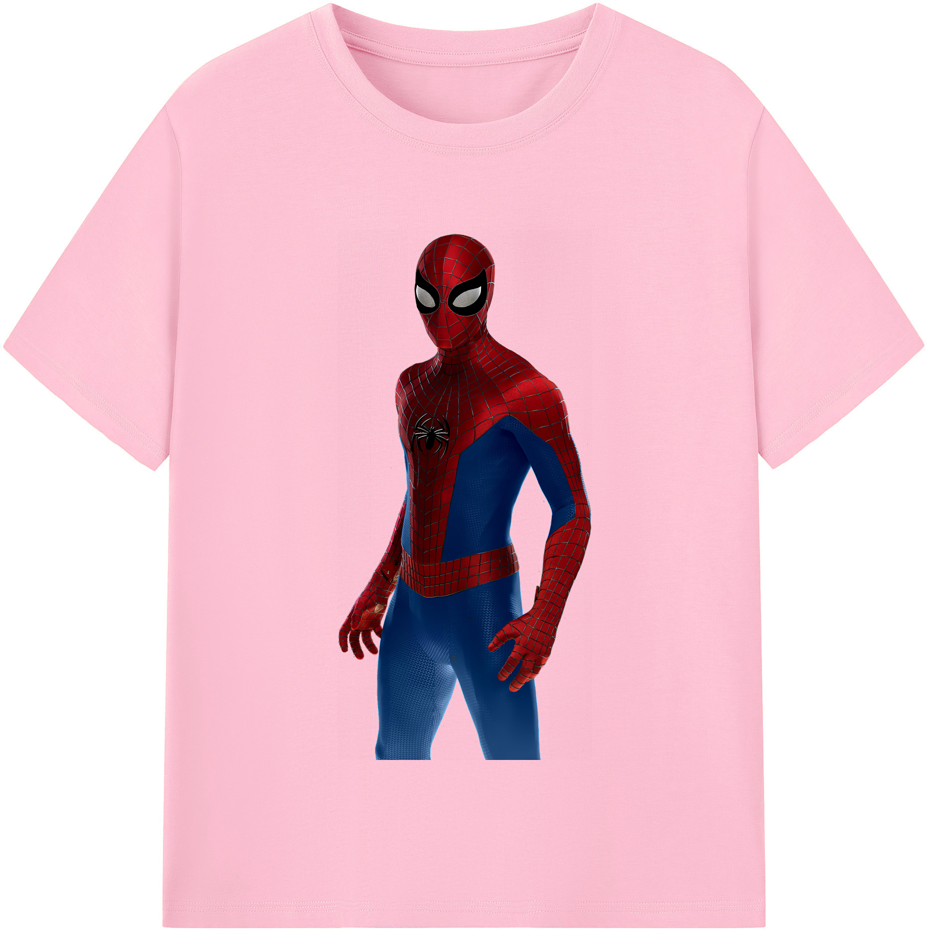（画像用） Spider Man スパイダーマン 綿100％半袖Tシャツ（フロントプリント）