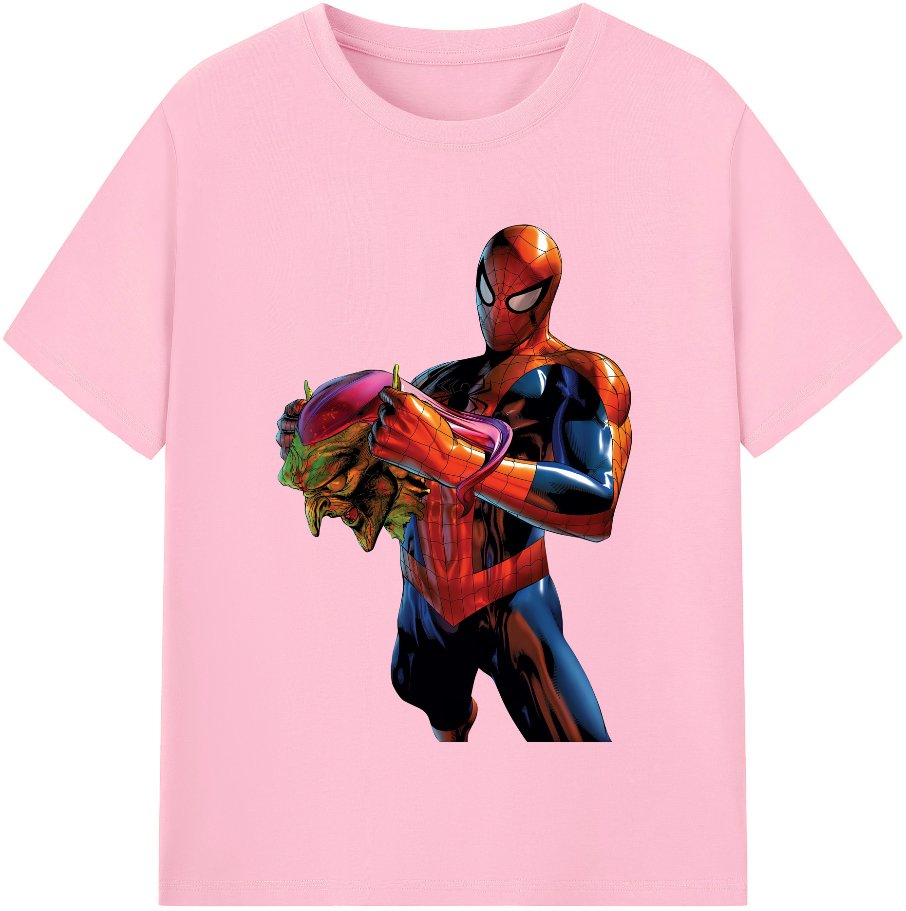 （画像用） Spider Man スパイダーマン 綿100％半袖Tシャツ（フロントプリント）