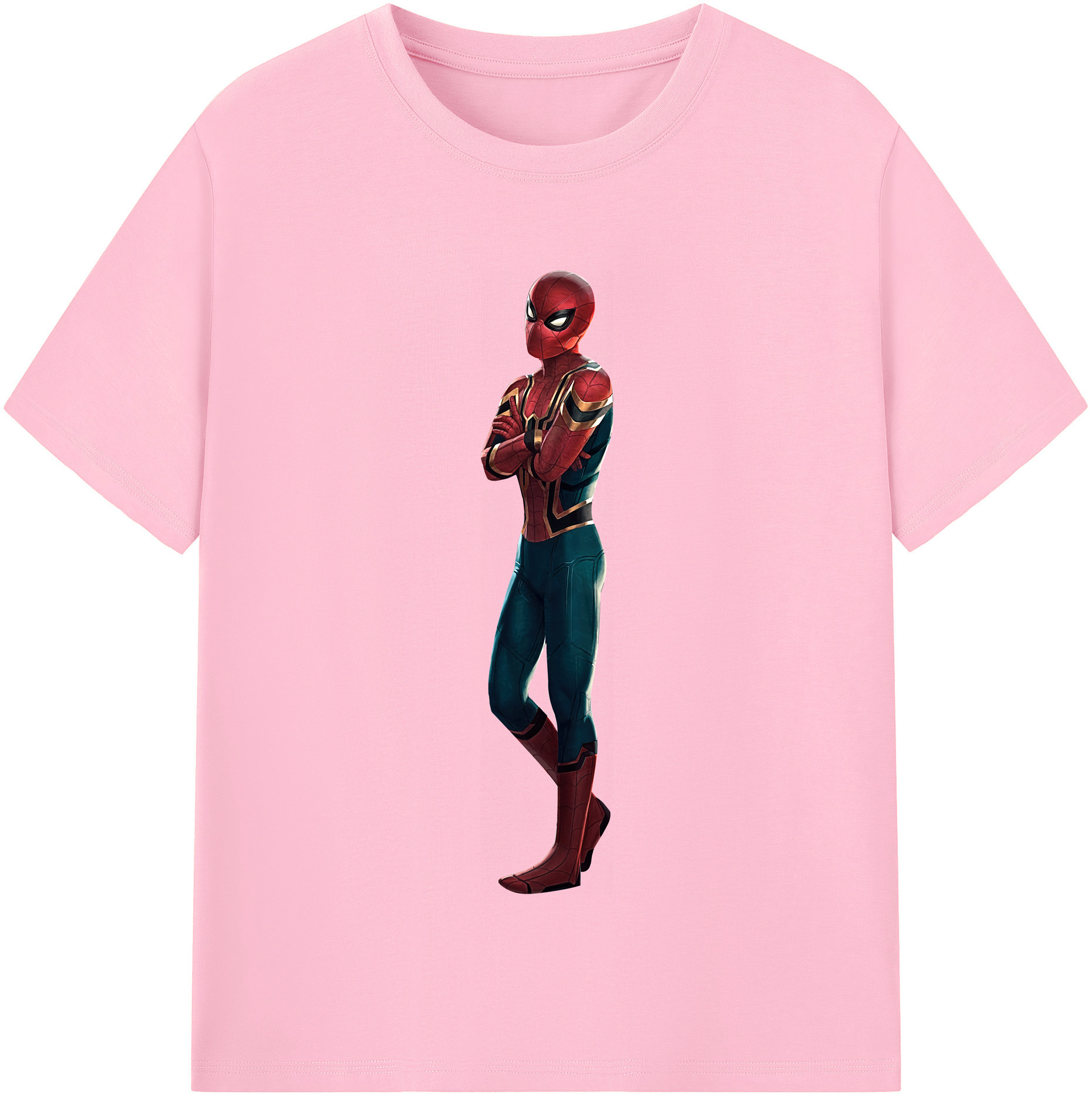 （画像用） Spider Man スパイダーマン 綿100％半袖Tシャツ（フロントプリント）