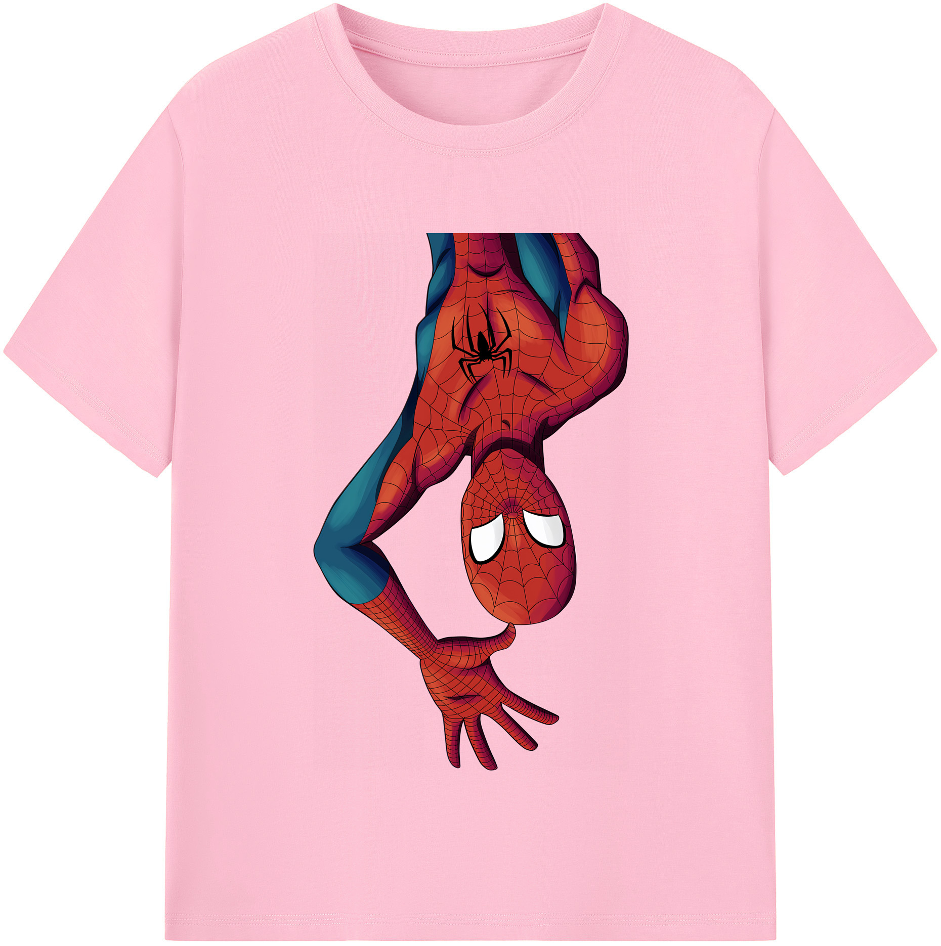 （画像用） Spider Man スパイダーマン 綿100％半袖Tシャツ（フロントプリント）