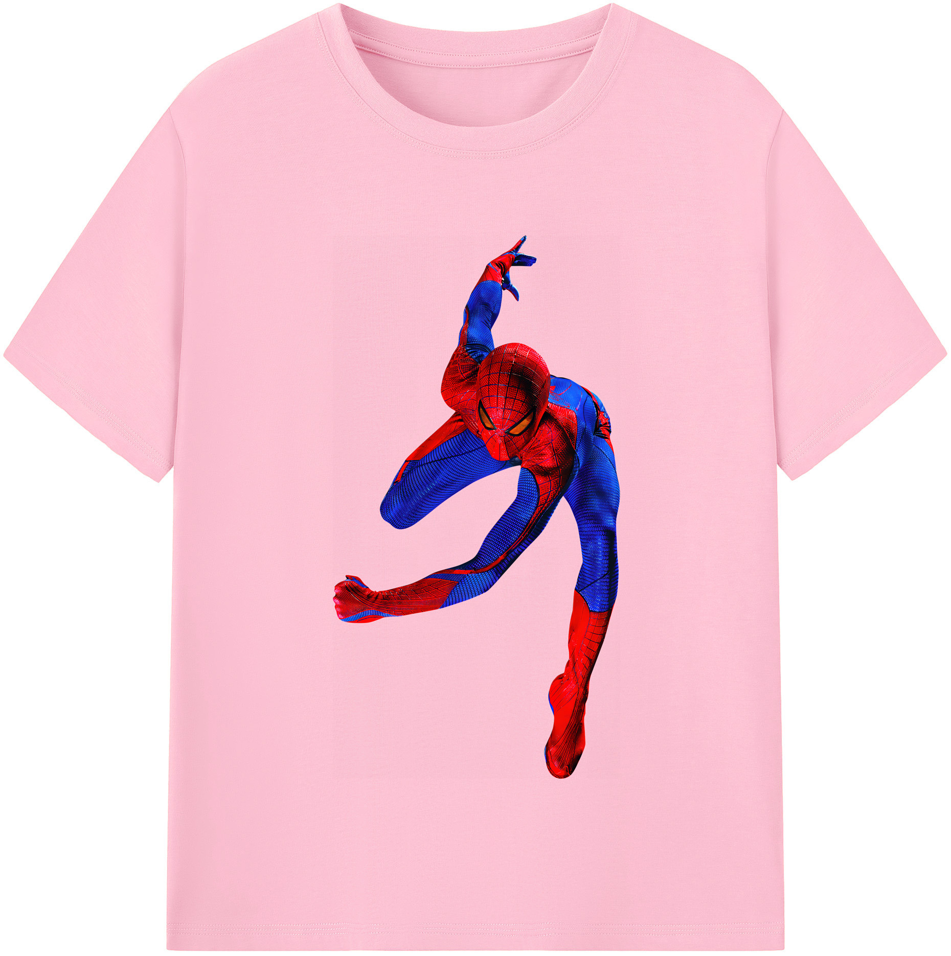 （画像用） Spider Man スパイダーマン 綿100％半袖Tシャツ（フロントプリント）
