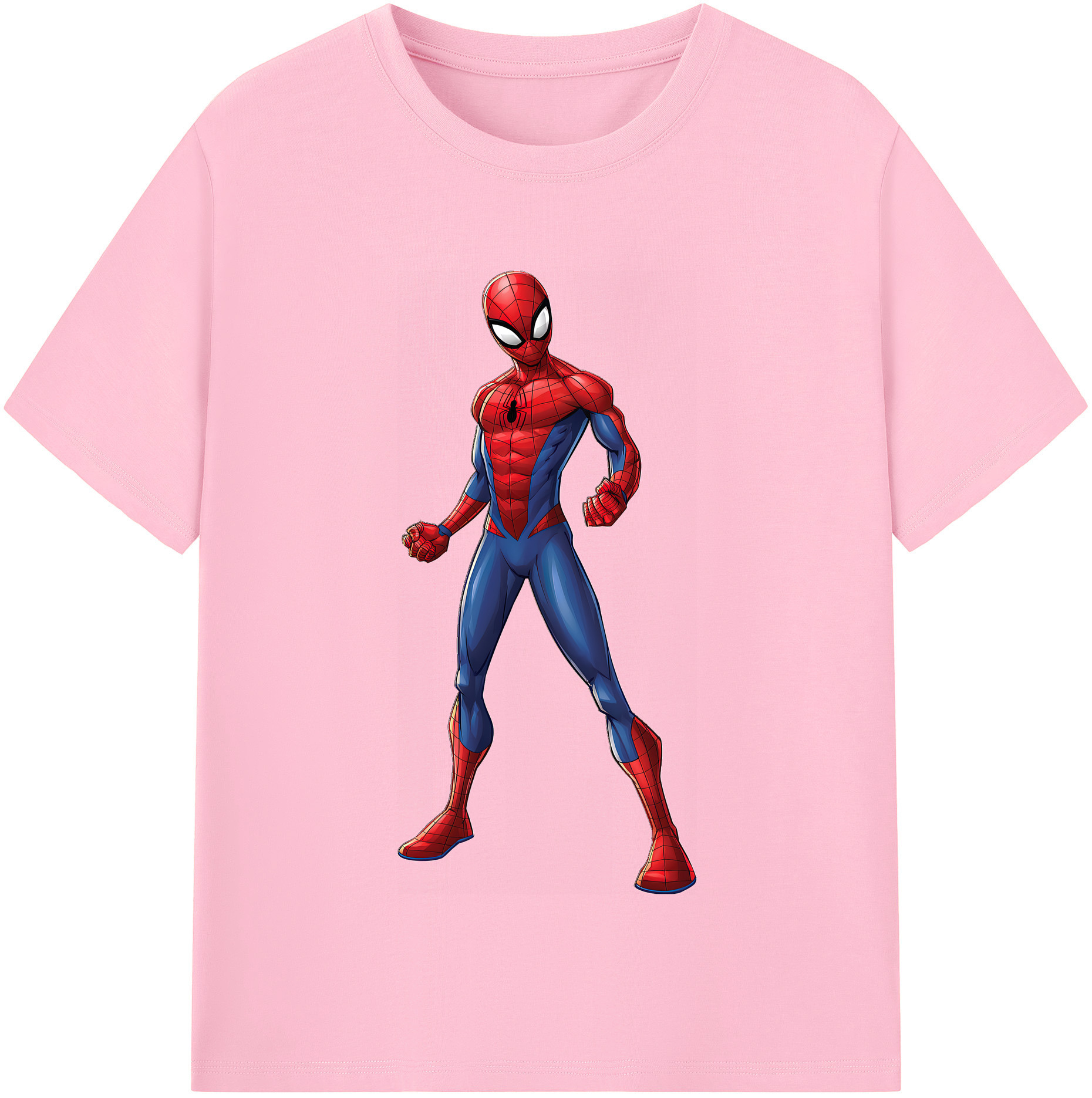 （画像用） Spider Man スパイダーマン 綿100％半袖Tシャツ（フロントプリント）
