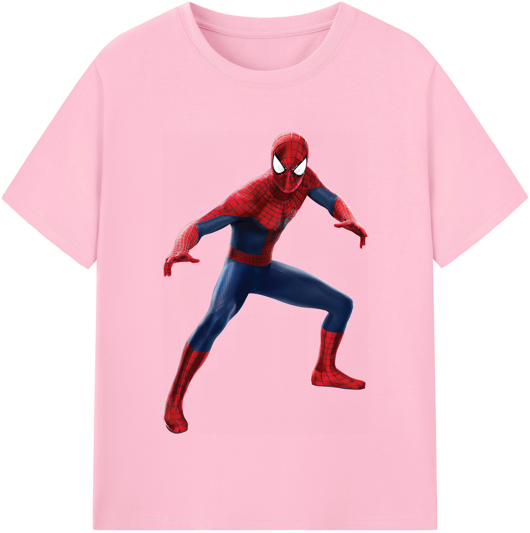 （画像用） Spider Man スパイダーマン 綿100％半袖Tシャツ（フロントプリント）