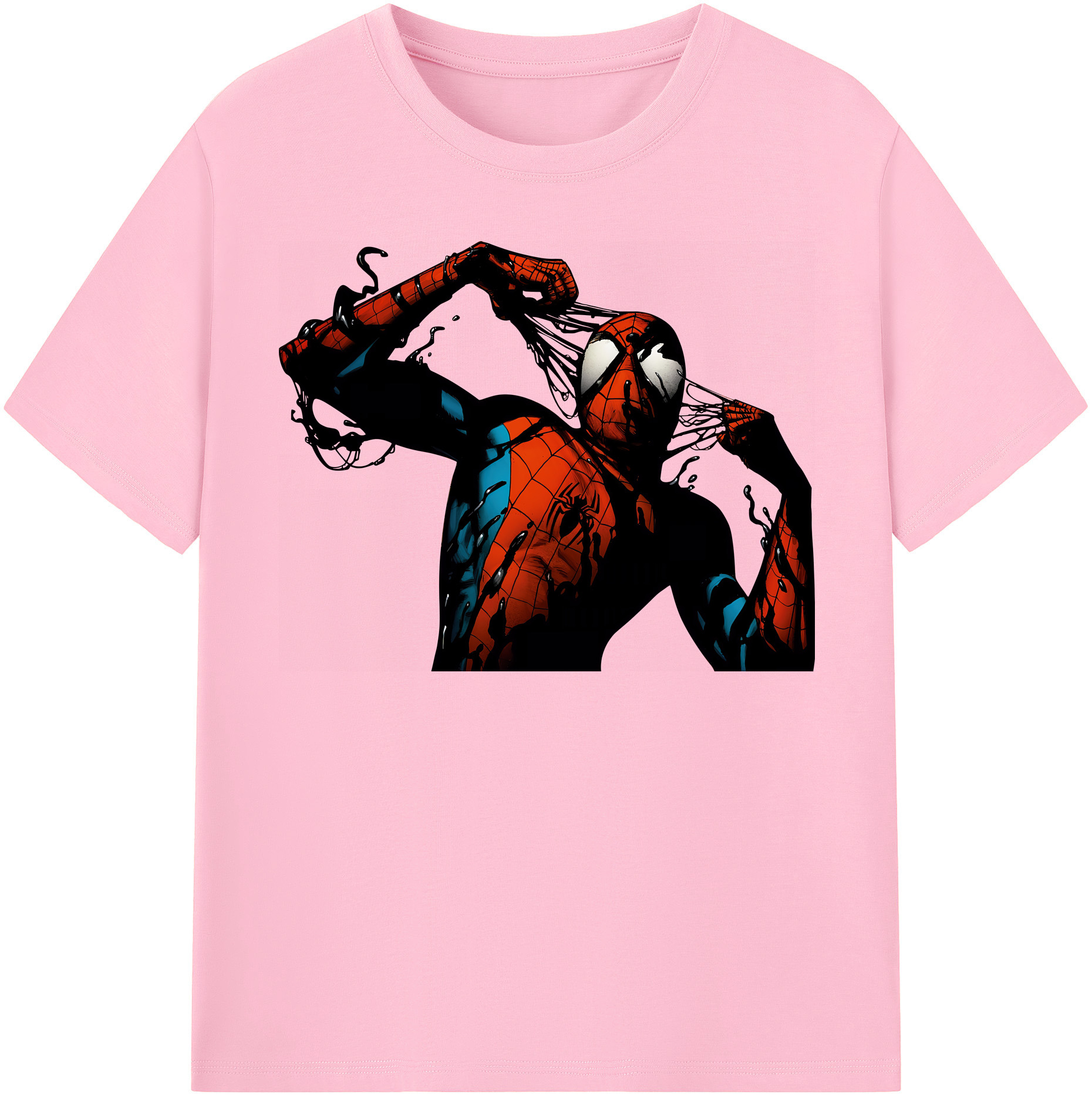 （画像用） Spider Man スパイダーマン 綿100％半袖Tシャツ（フロントプリント）