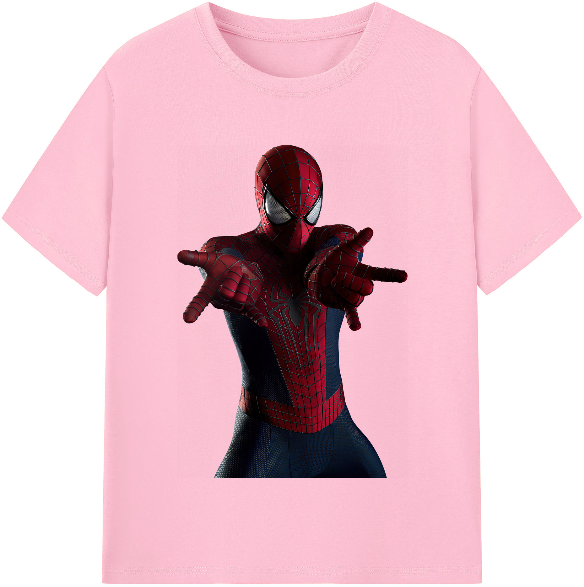 （画像用） Spider Man スパイダーマン 綿100％半袖Tシャツ（フロントプリント）