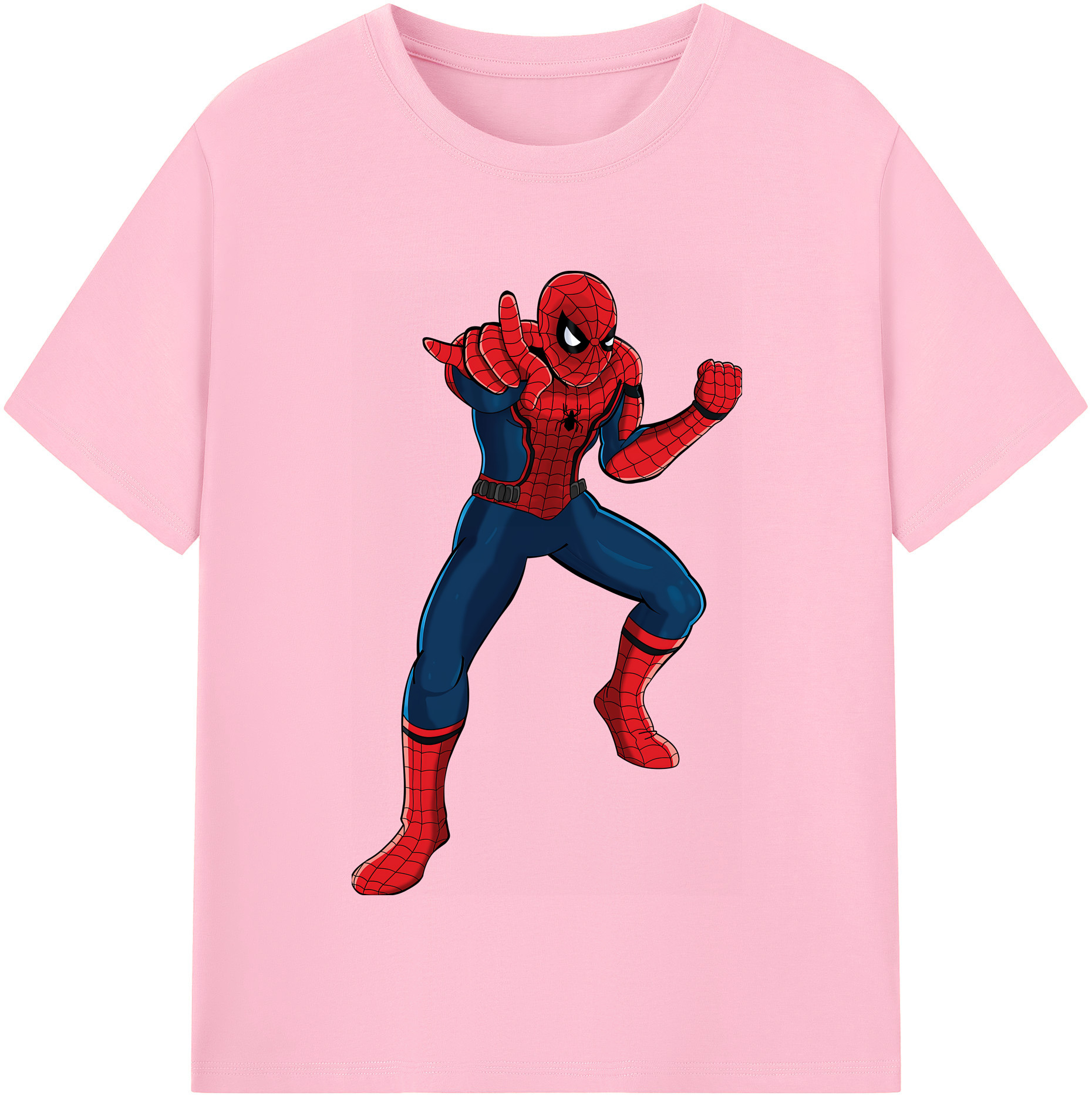 （画像用） Spider Man スパイダーマン 綿100％半袖Tシャツ（フロントプリント）
