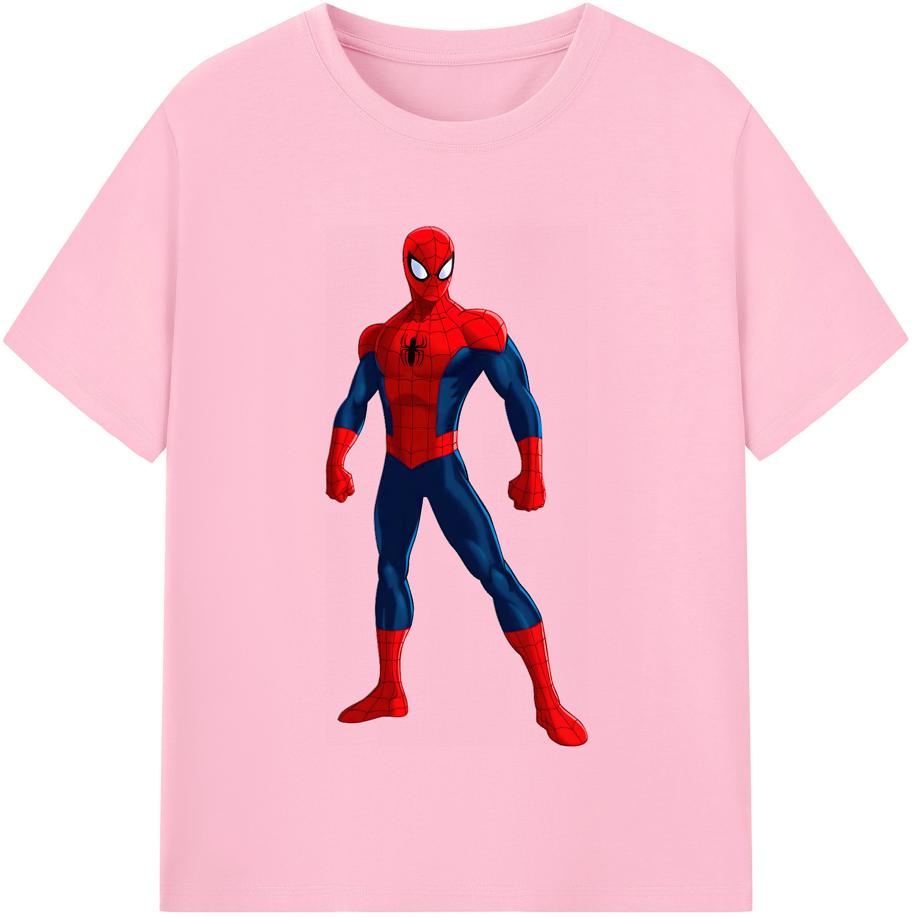 （画像用） Spider Man スパイダーマン 綿100％半袖Tシャツ（フロントプリント）