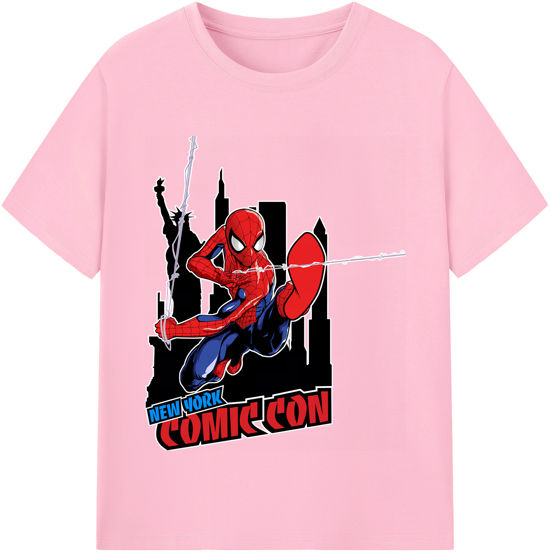 （画像用） Spider Man スパイダーマン 綿100％半袖Tシャツ（フロントプリント）