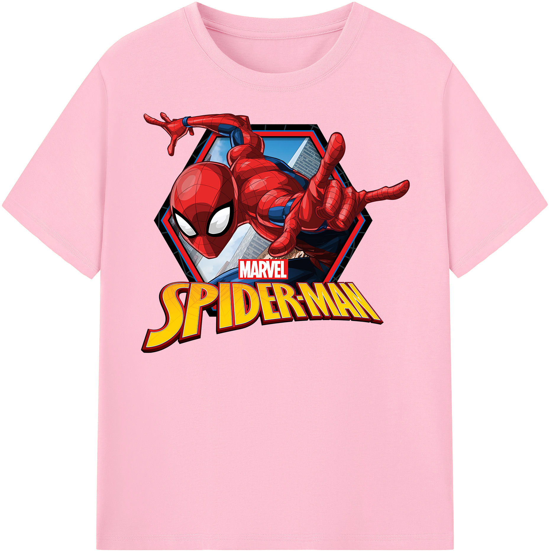 （画像用） Spider Man スパイダーマン 綿100％半袖Tシャツ（フロントプリント）