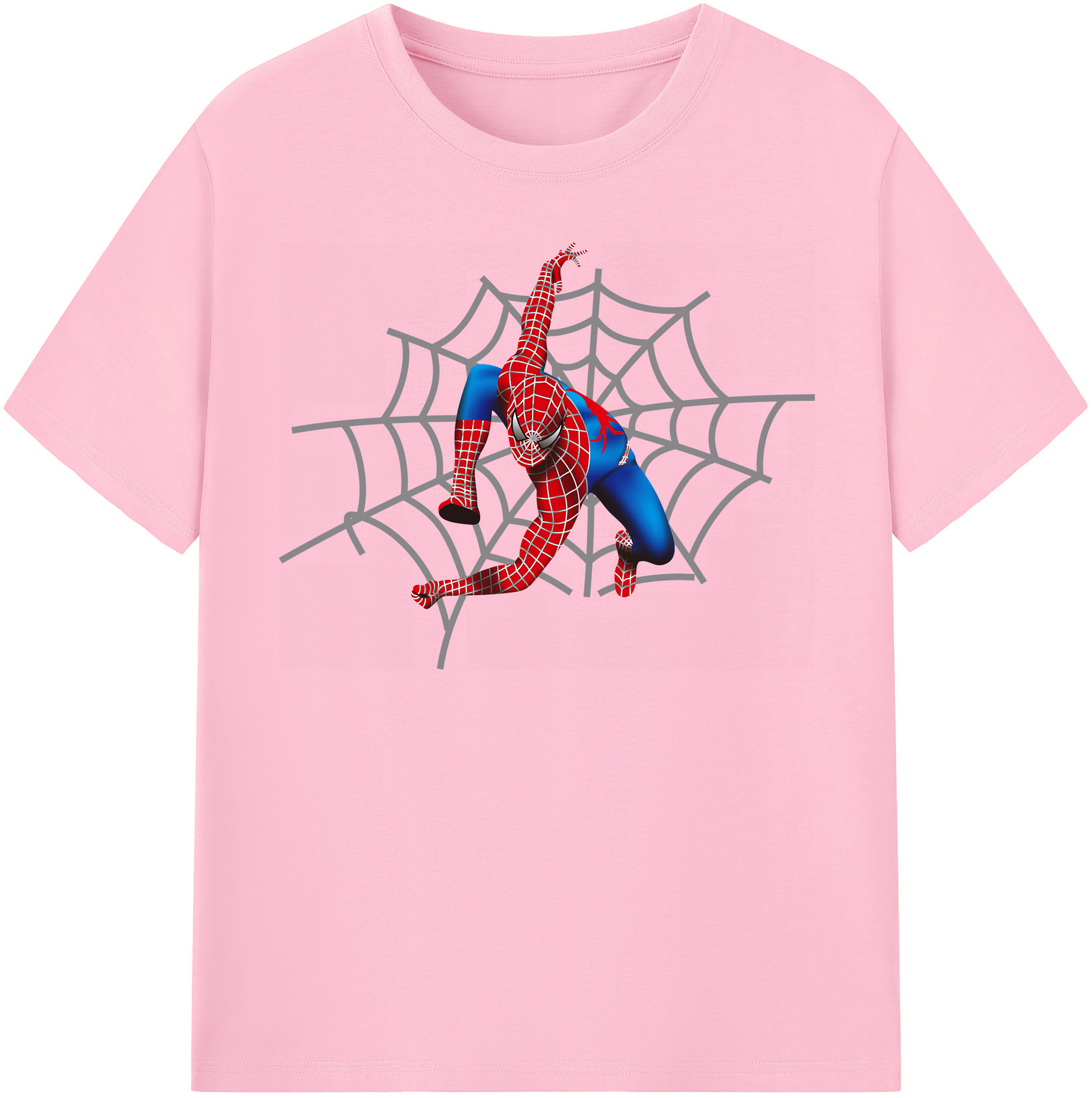 （画像用） Spider Man スパイダーマン 綿100％半袖Tシャツ（フロントプリント）