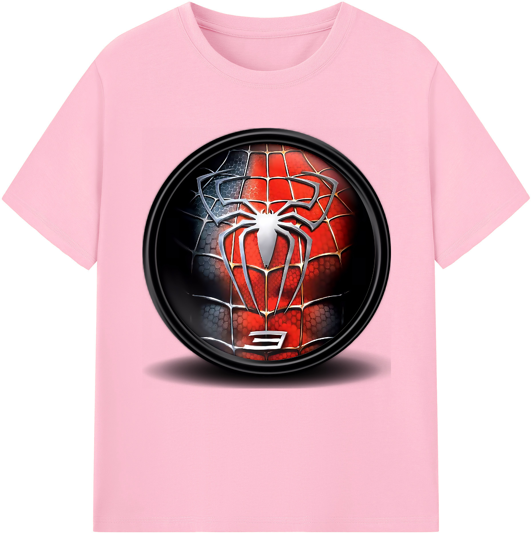 （画像用） Spider Man スパイダーマン 綿100％半袖Tシャツ（フロントプリント）