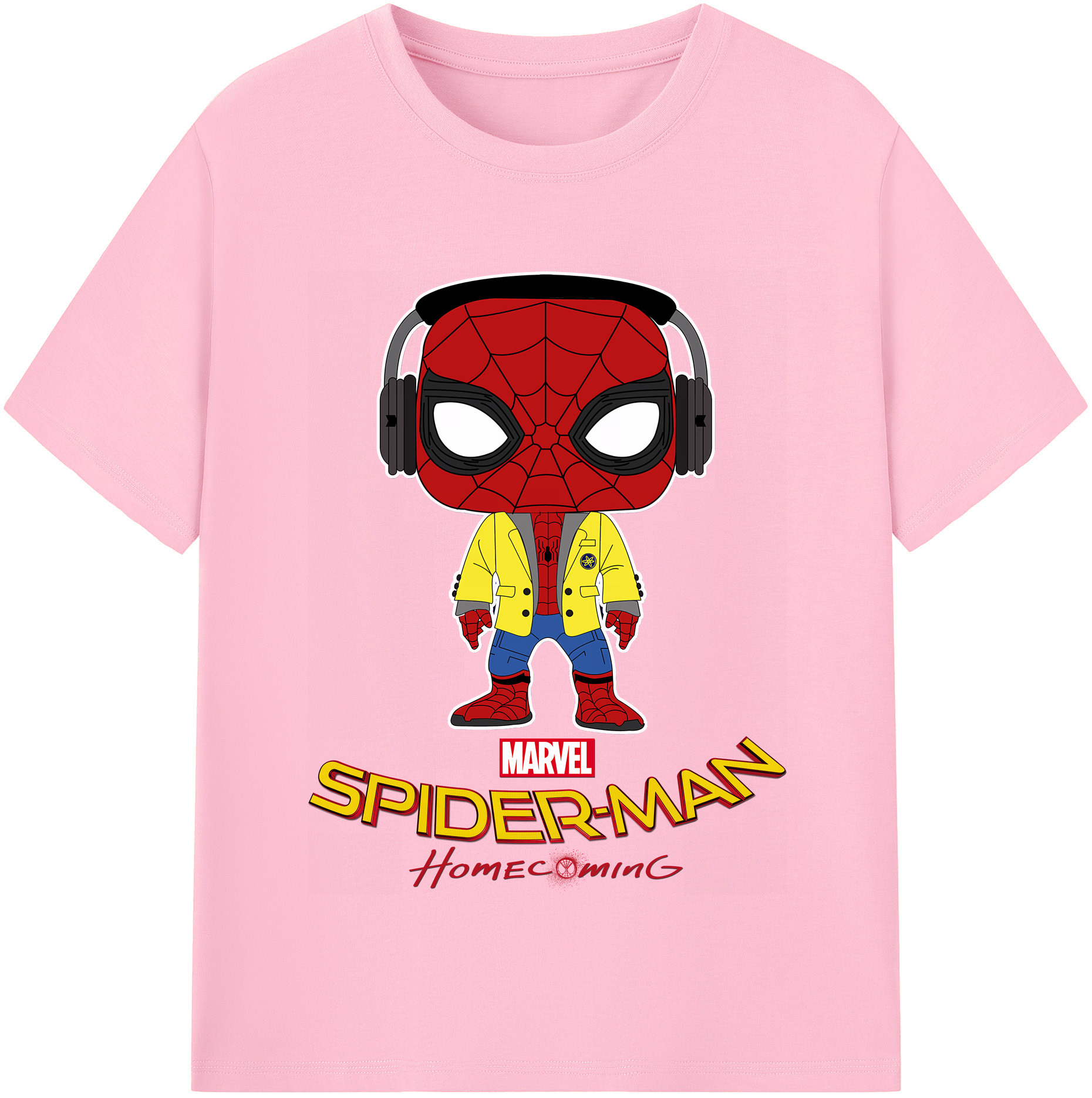 （画像用） Spider Man スパイダーマン 綿100％半袖Tシャツ（フロントプリント）