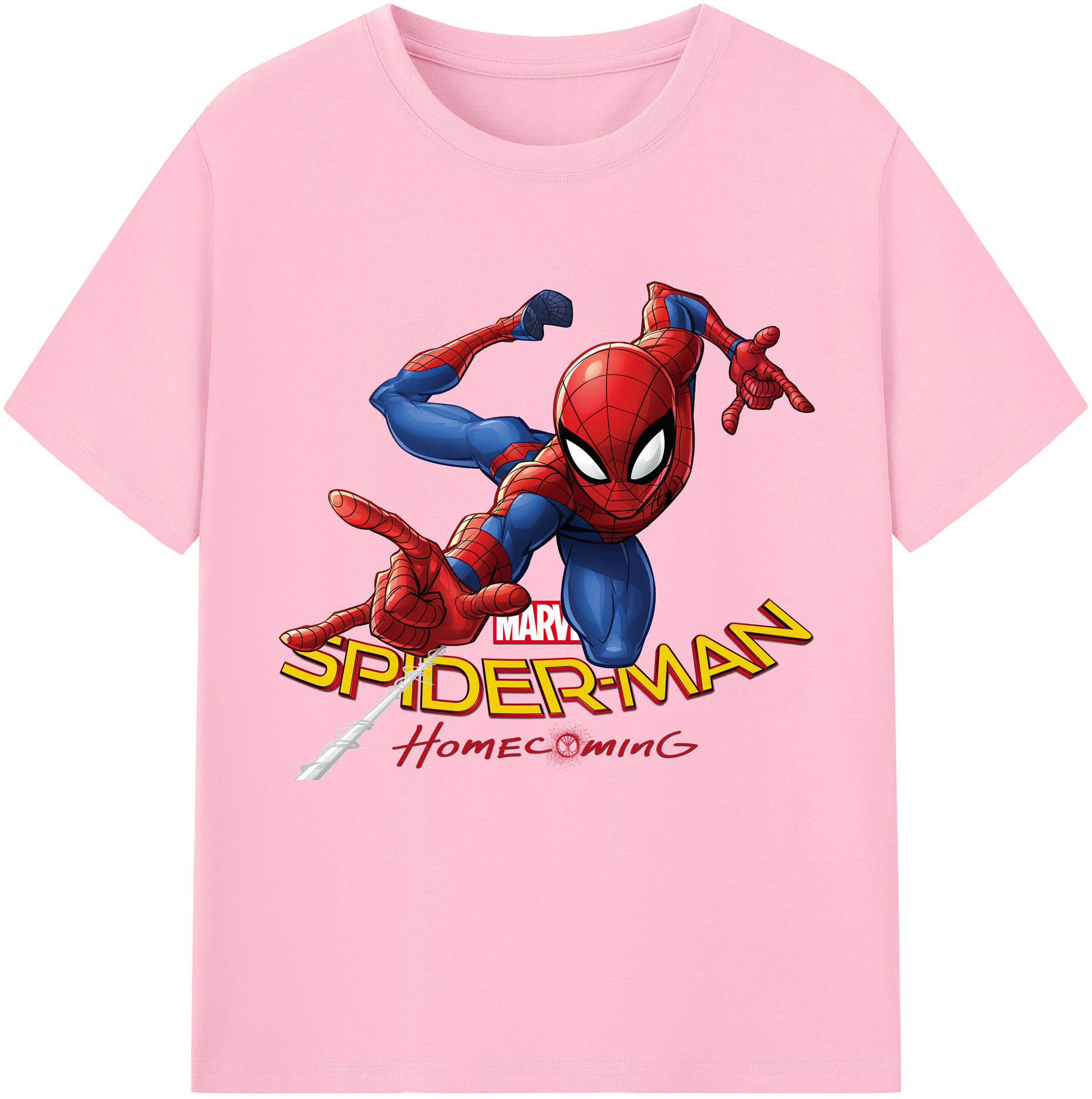 （画像用） Spider Man スパイダーマン 綿100％半袖Tシャツ（フロントプリント）
