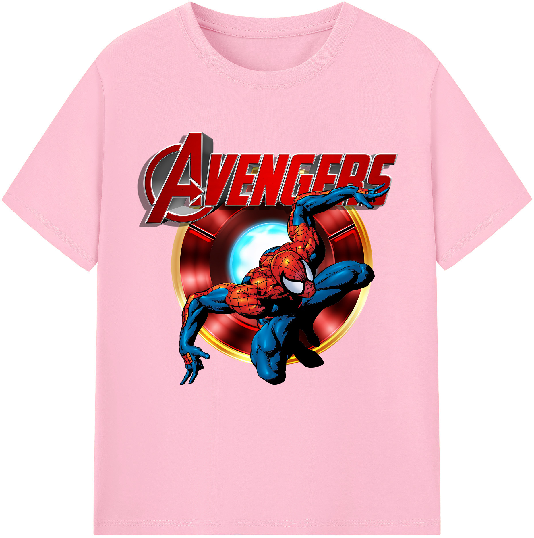 （画像用） Spider Man スパイダーマン 綿100％半袖Tシャツ（フロントプリント）
