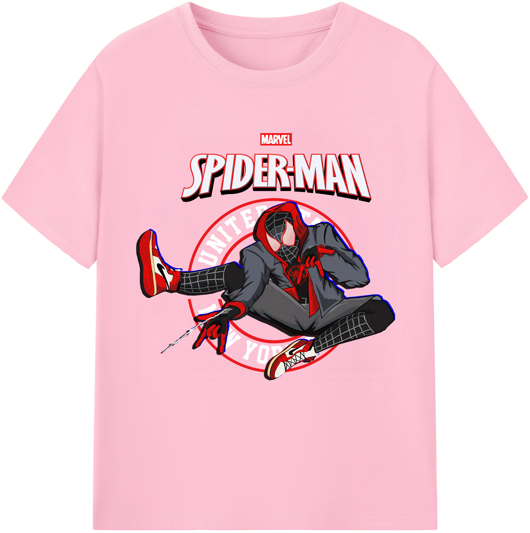 （画像用） Spider Man スパイダーマン 綿100％半袖Tシャツ（フロントプリント）