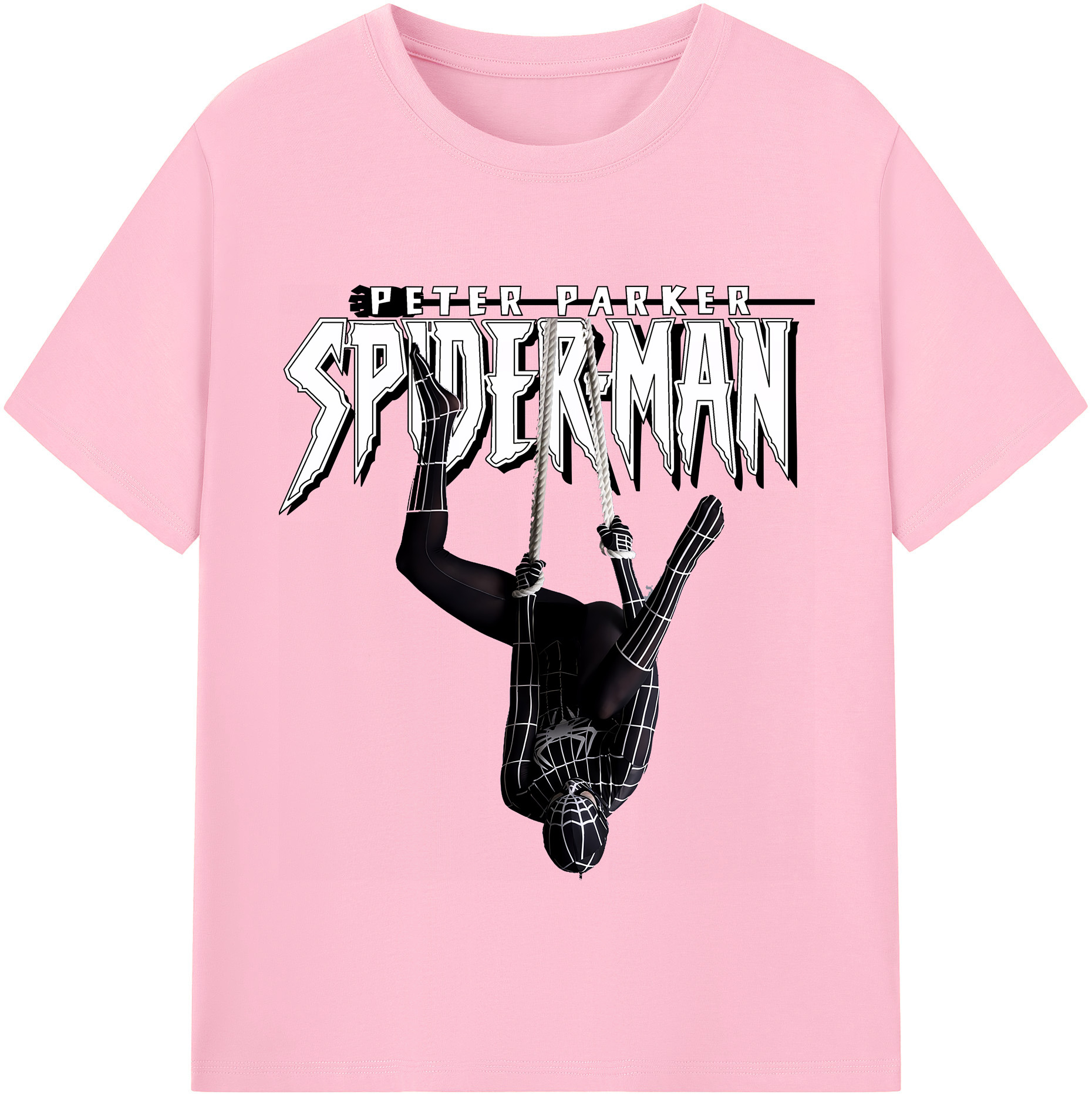 （画像用） Spider Man スパイダーマン 綿100％半袖Tシャツ（フロントプリント）
