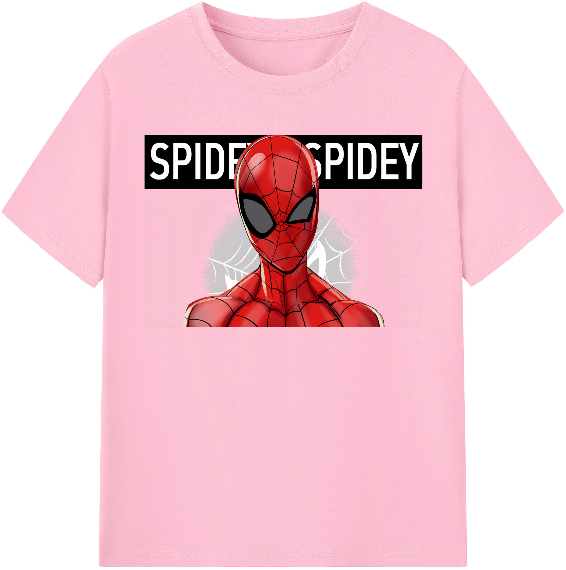（画像用） Spider Man スパイダーマン 綿100％半袖Tシャツ（フロントプリント）