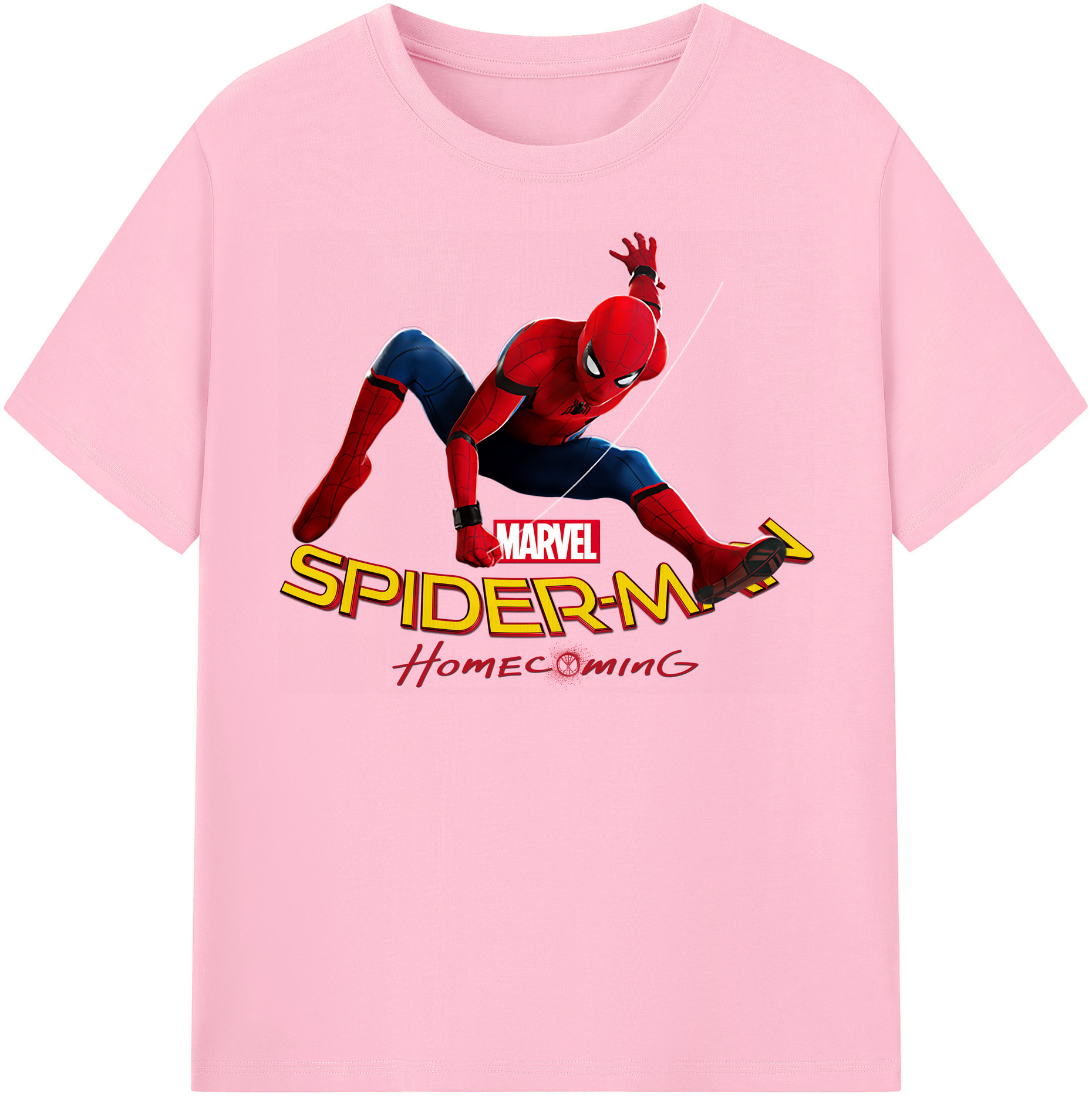 （画像用） Spider Man スパイダーマン 綿100％半袖Tシャツ（フロントプリント）