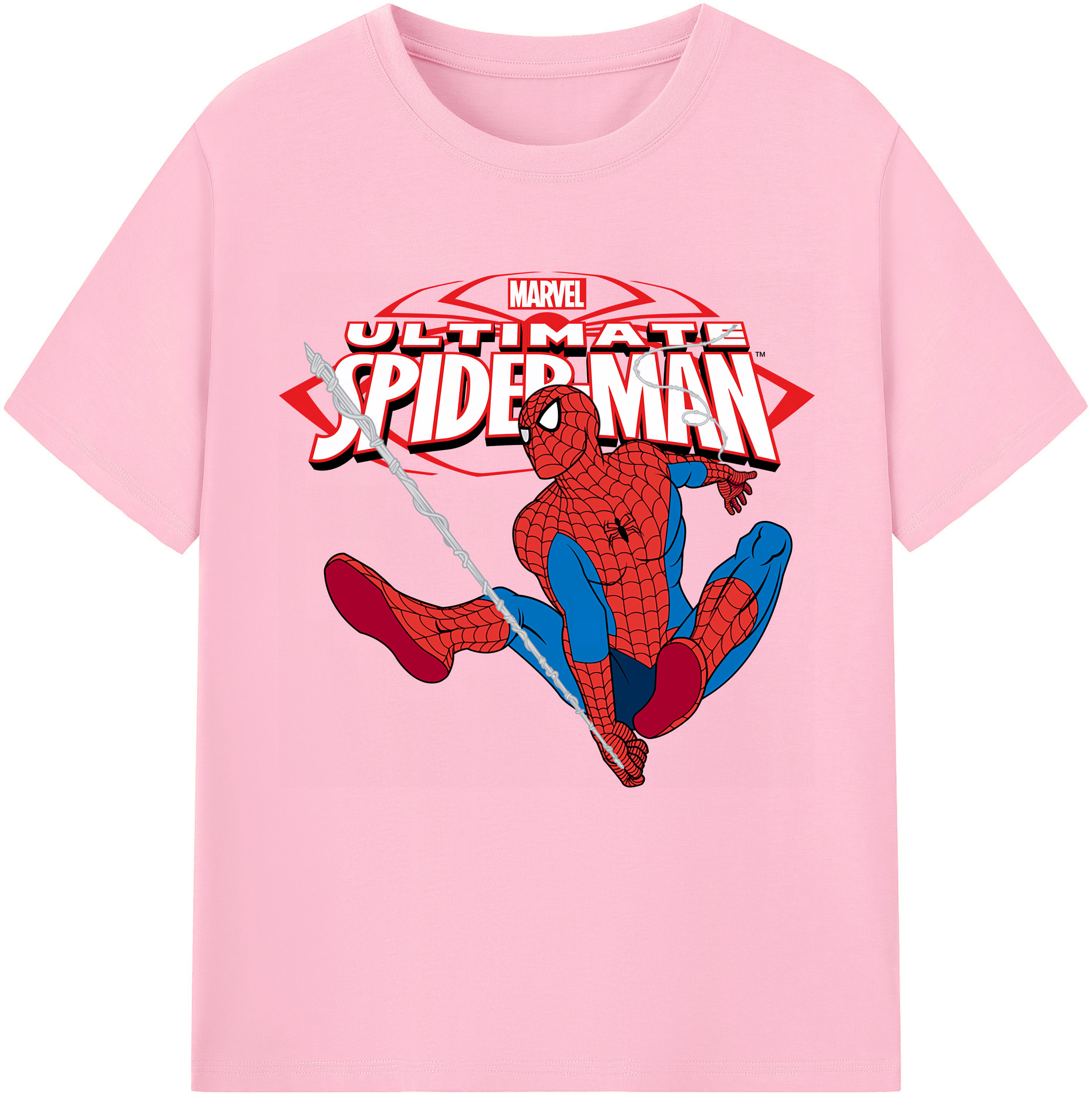 （画像用） Spider Man スパイダーマン 綿100％半袖Tシャツ（フロントプリント）