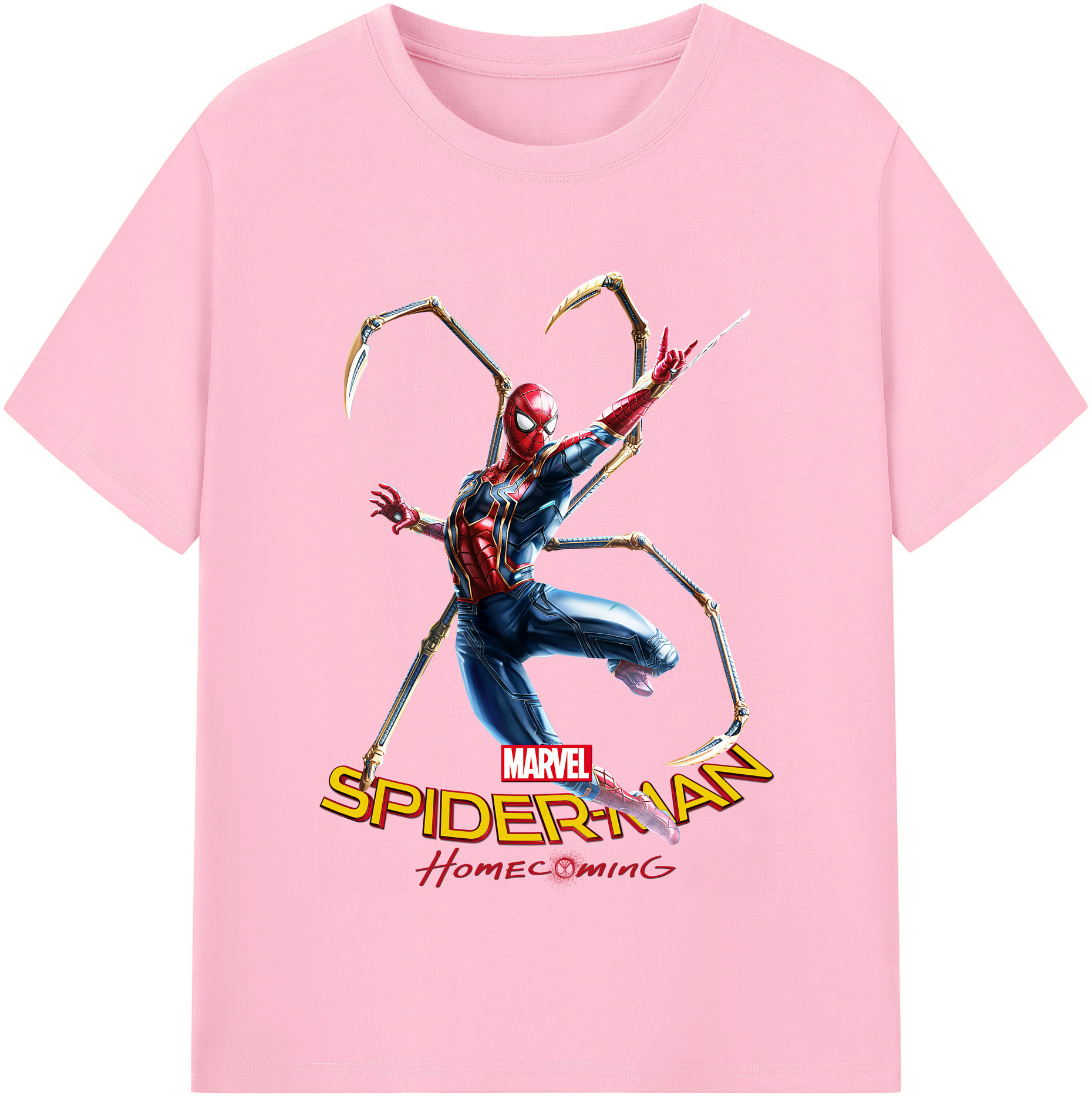 （画像用） Spider Man スパイダーマン 綿100％半袖Tシャツ（フロントプリント）