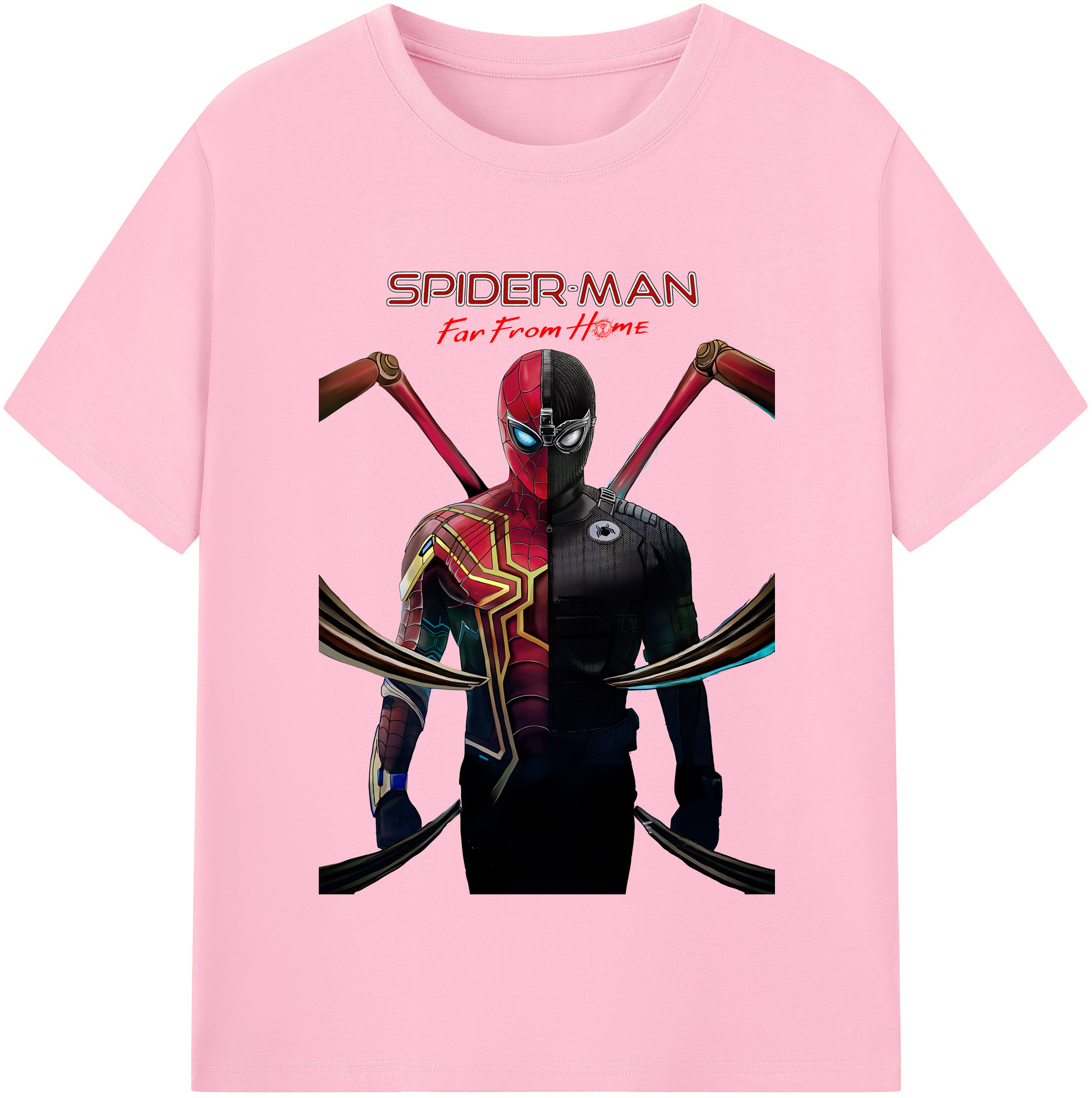 Spider Man スパイダーマン 綿100％半袖Tシャツ（フロントプリント）