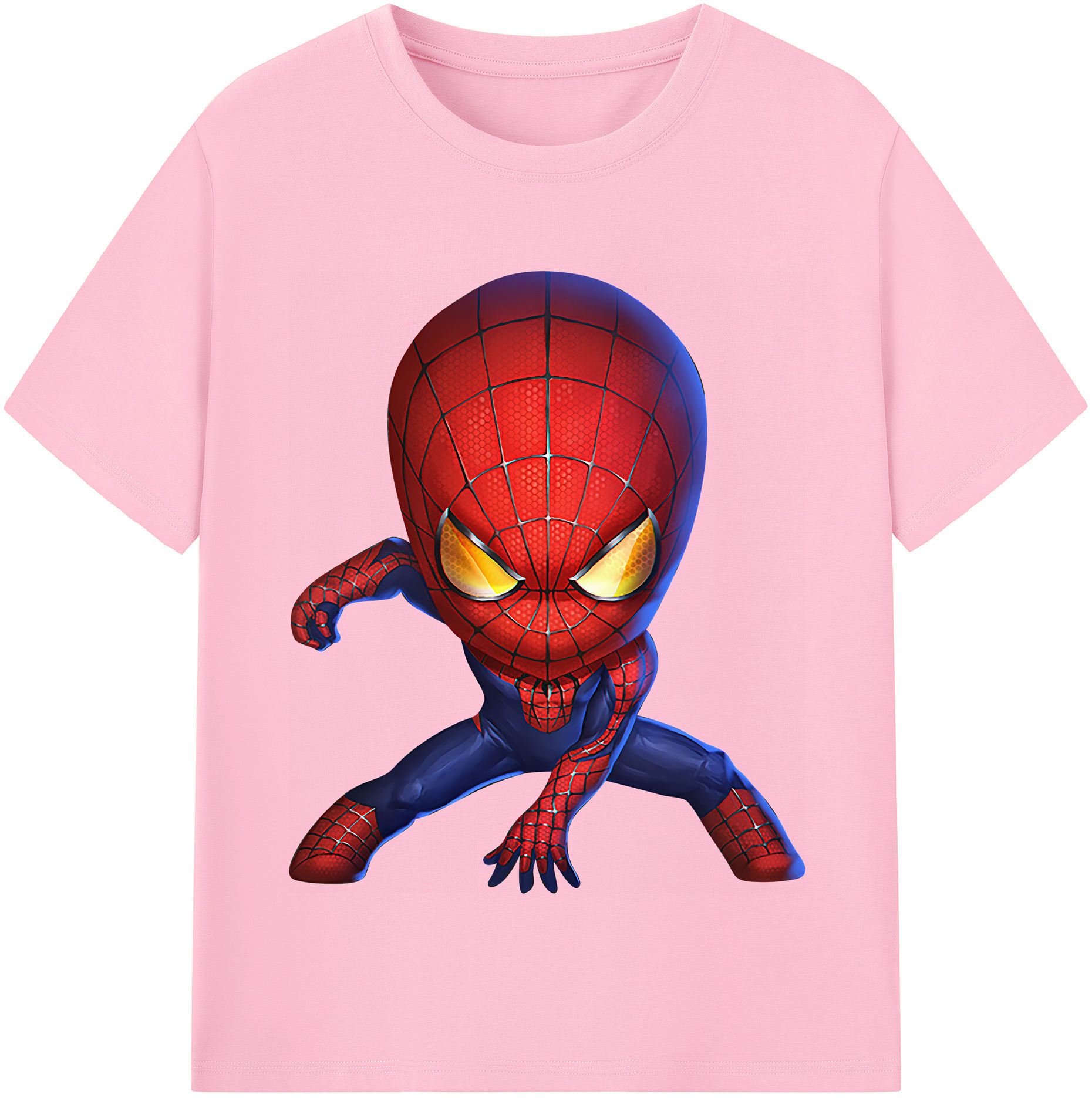 （画像用） Spider Man スパイダーマン 綿100％半袖Tシャツ（フロントプリント）