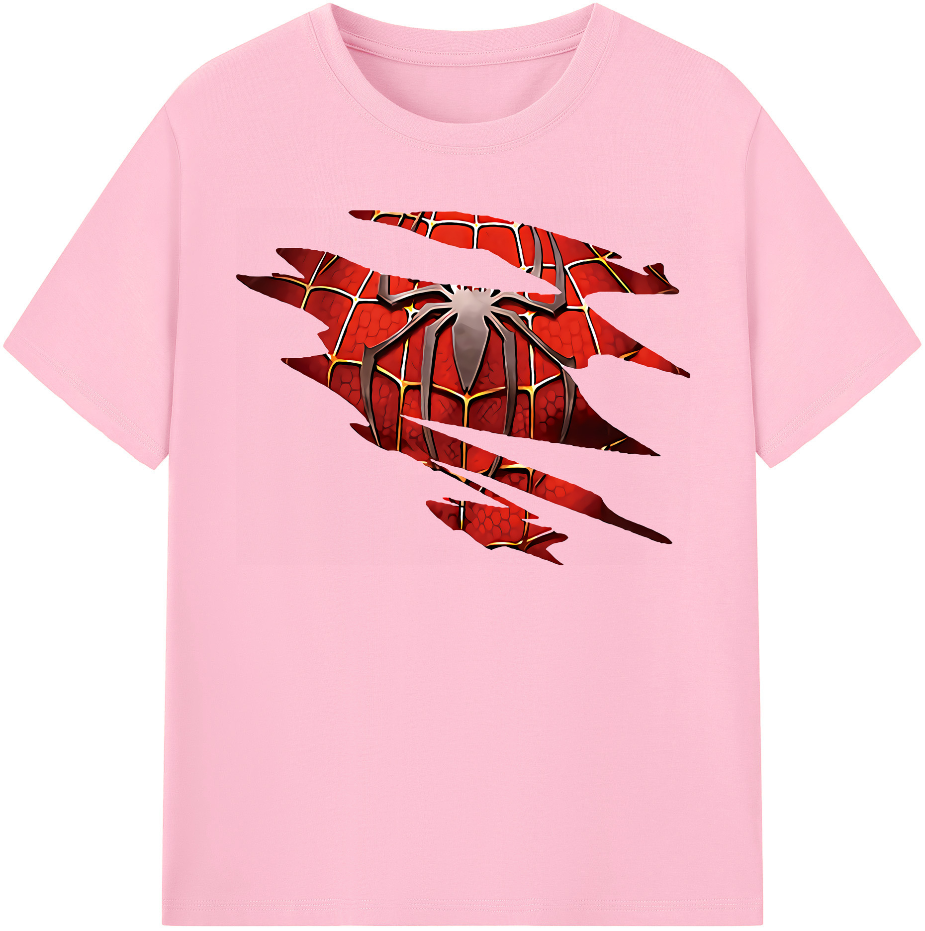 （画像用） Spider Man スパイダーマン 綿100％半袖Tシャツ（フロントプリント）