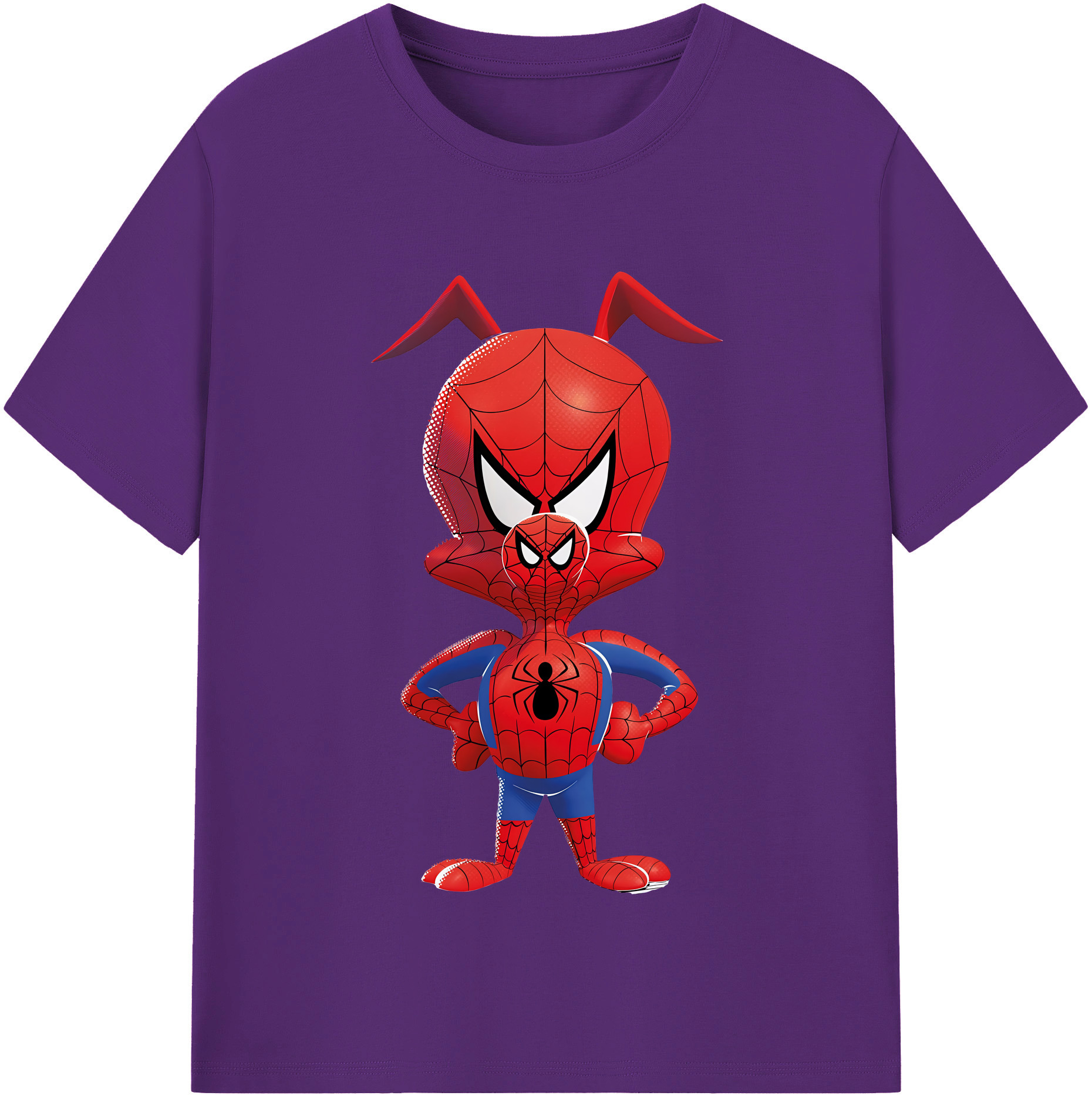 （画像用） Spider Man スパイダーマン 綿100％半袖Tシャツ（フロントプリント）