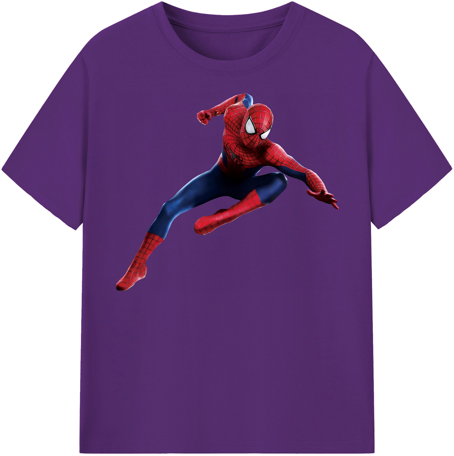 （画像用） Spider Man スパイダーマン 綿100％半袖Tシャツ（フロントプリント）
