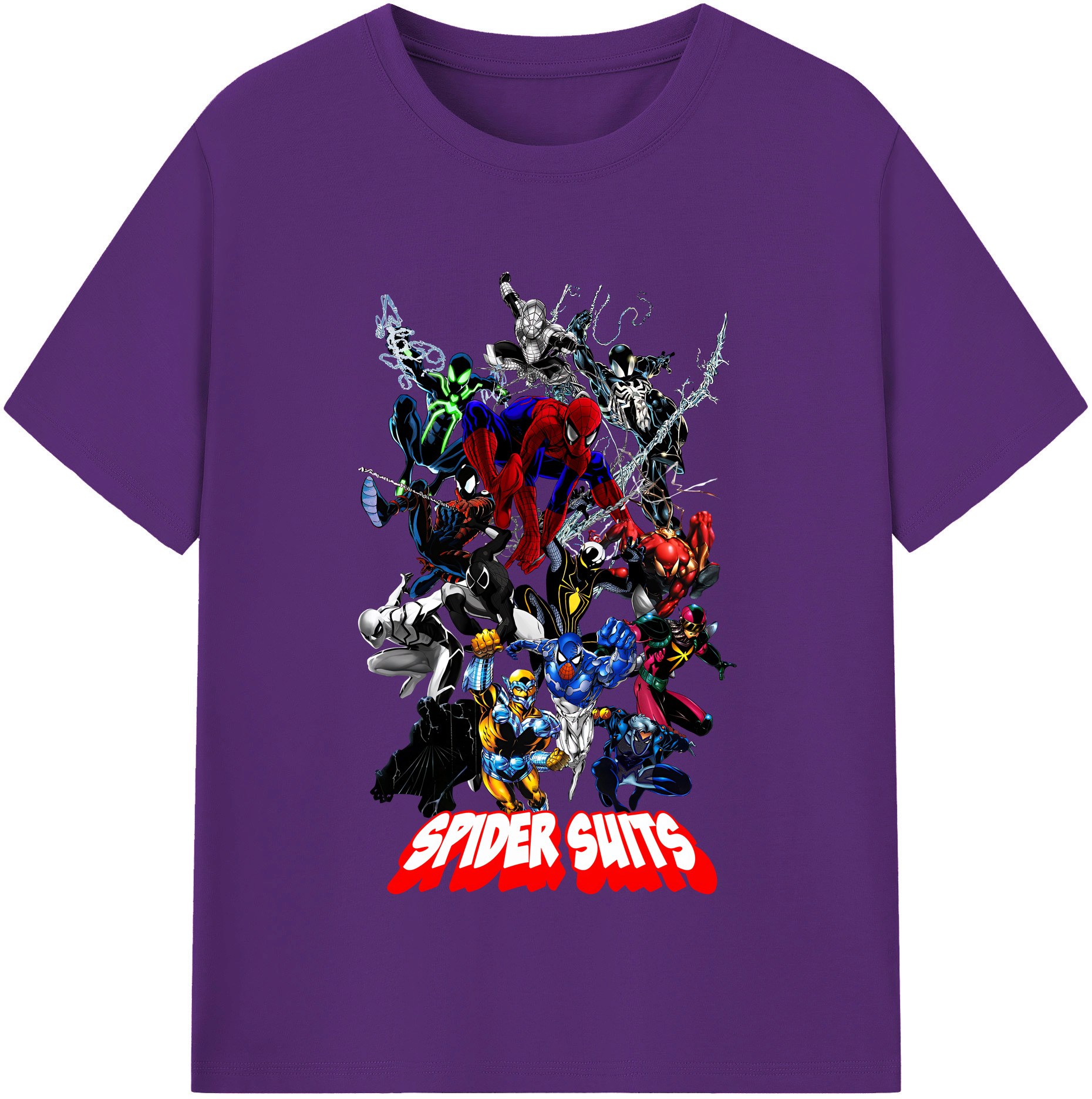 （画像用） Spider Man スパイダーマン 綿100％半袖Tシャツ（フロントプリント）