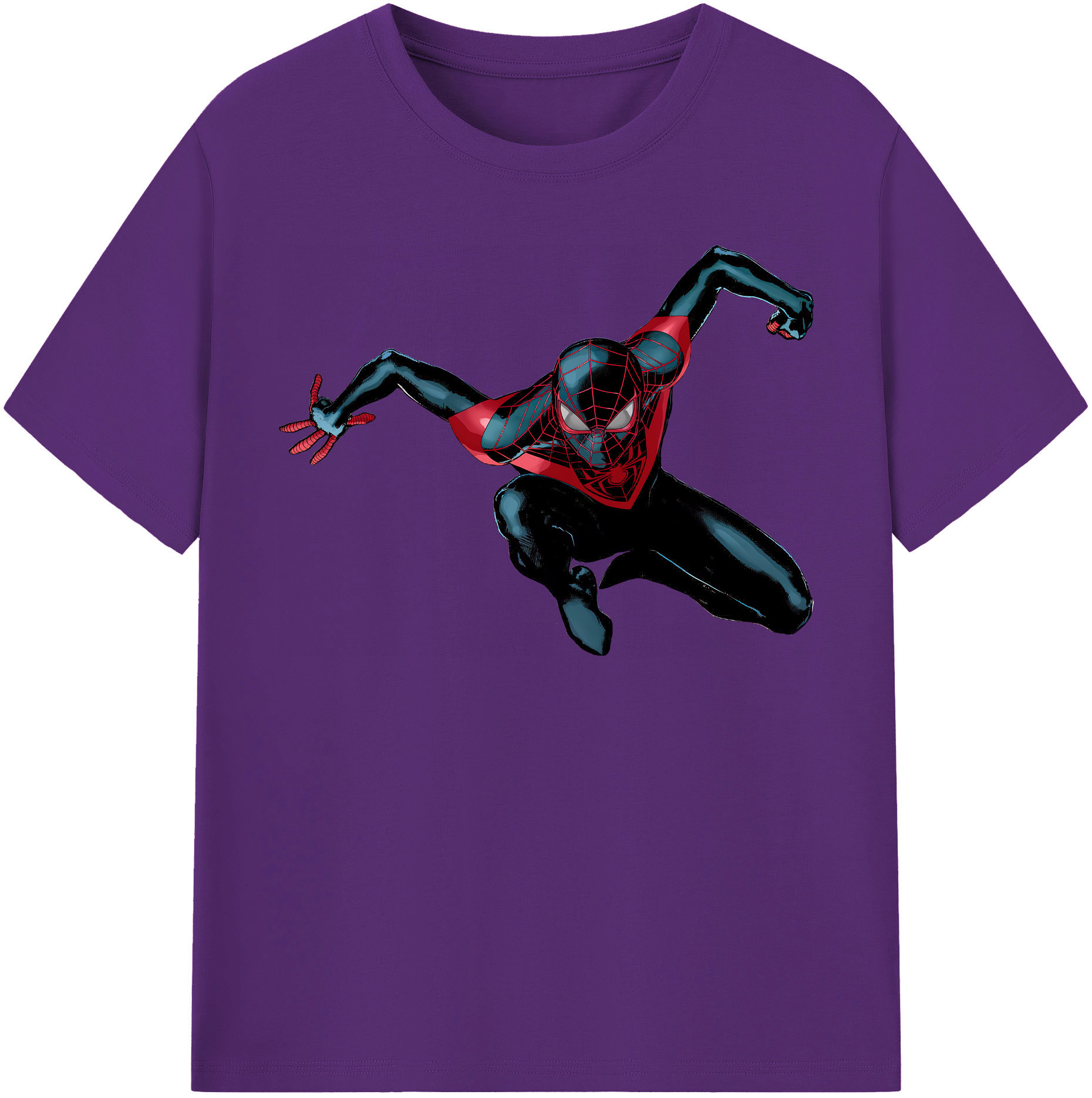 （画像用） Spider Man スパイダーマン 綿100％半袖Tシャツ（フロントプリント）
