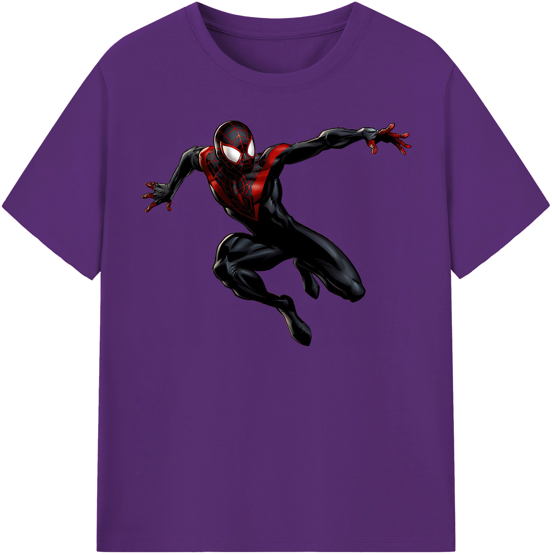 （画像用） Spider Man スパイダーマン 綿100％半袖Tシャツ（フロントプリント）