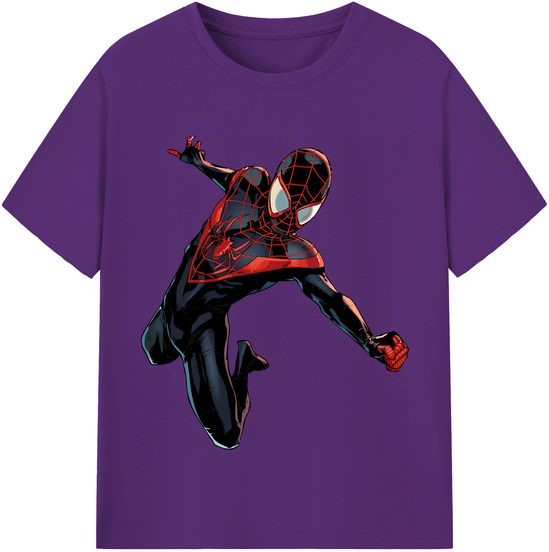 （画像用） Spider Man スパイダーマン 綿100％半袖Tシャツ（フロントプリント）
