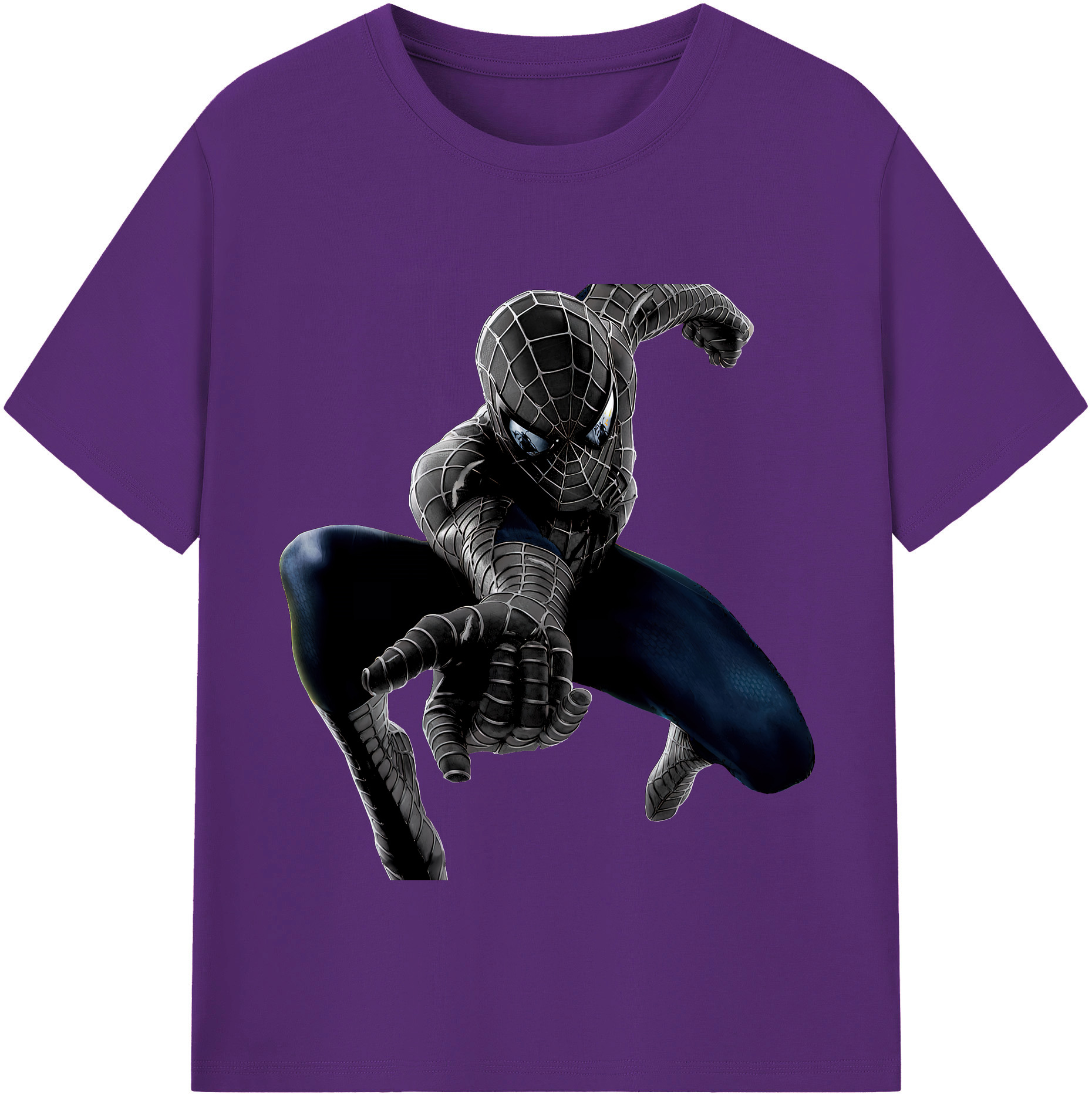 （画像用） Spider Man スパイダーマン 綿100％半袖Tシャツ（フロントプリント）