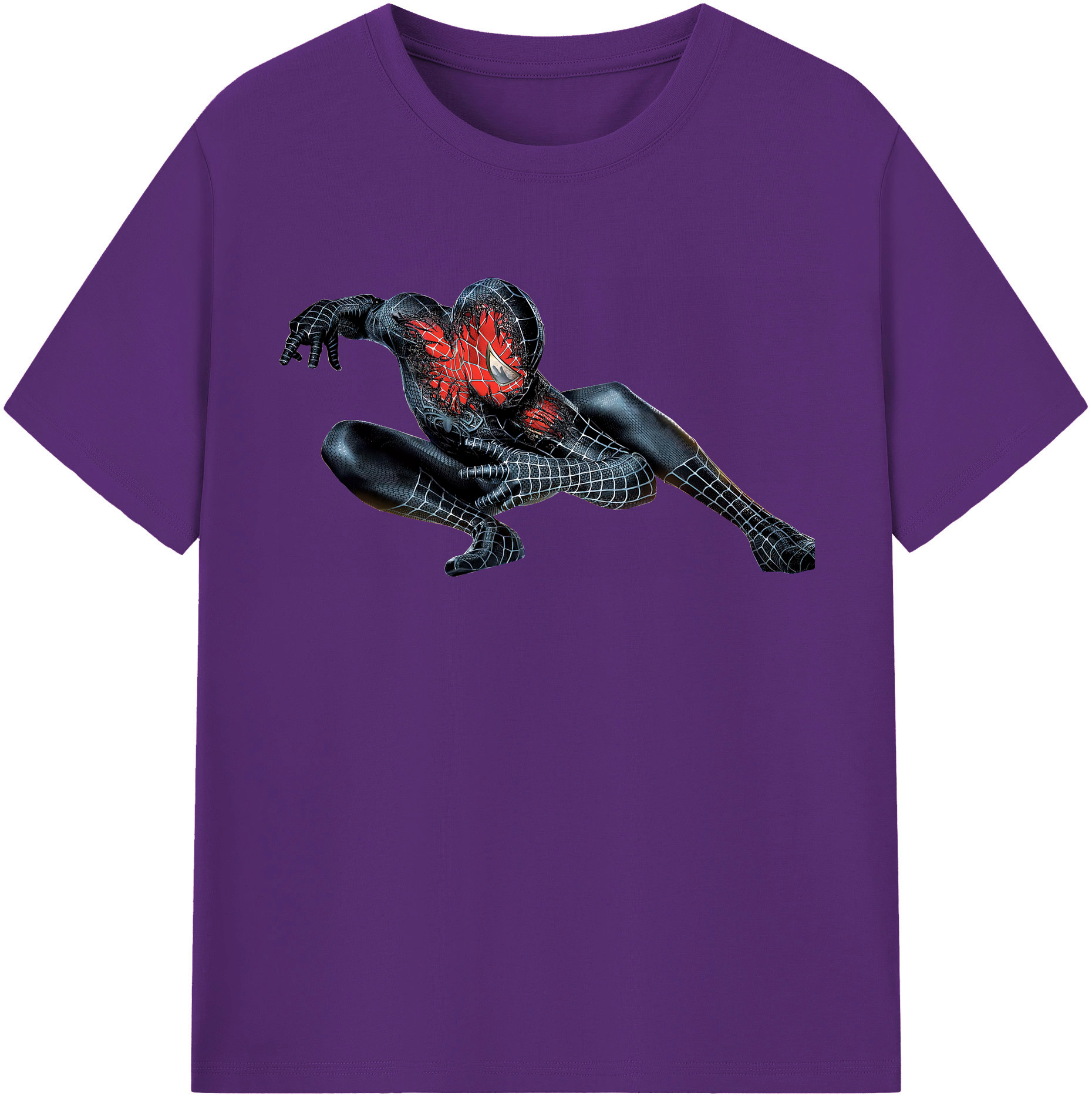 （画像用） Spider Man スパイダーマン 綿100％半袖Tシャツ（フロントプリント）