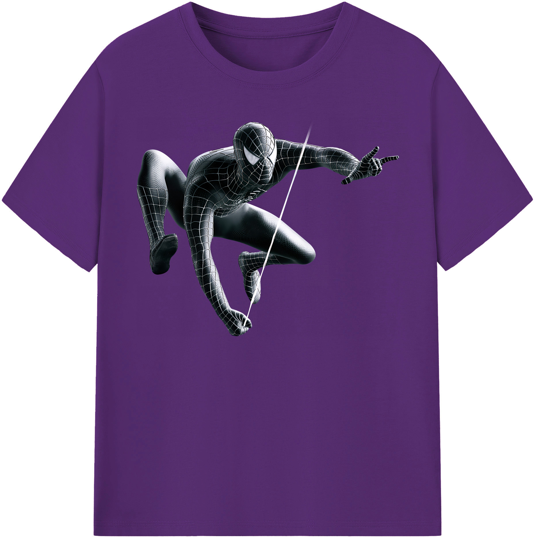 （画像用） Spider Man スパイダーマン 綿100％半袖Tシャツ（フロントプリント）
