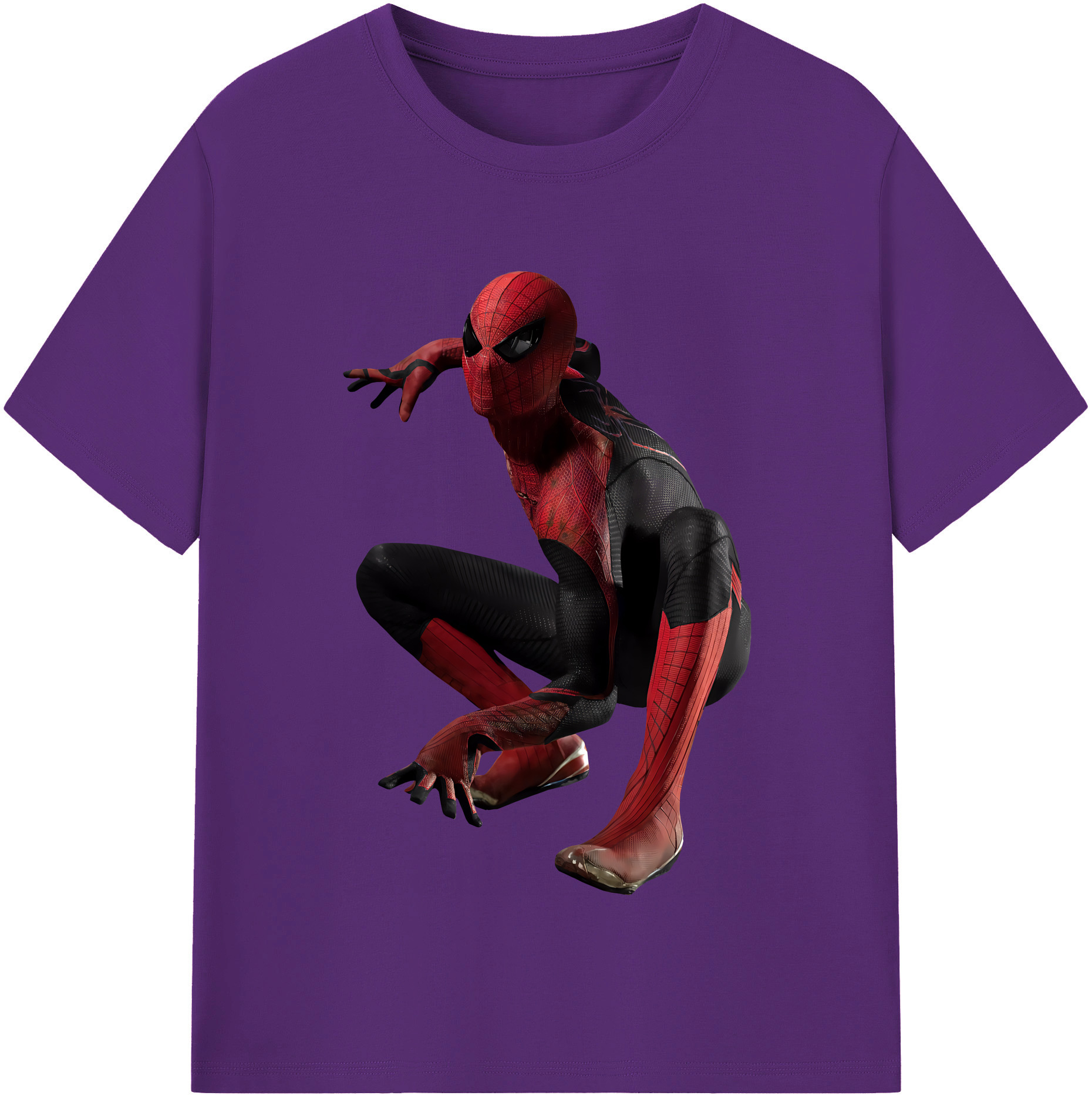 （画像用） Spider Man スパイダーマン 綿100％半袖Tシャツ（フロントプリント）