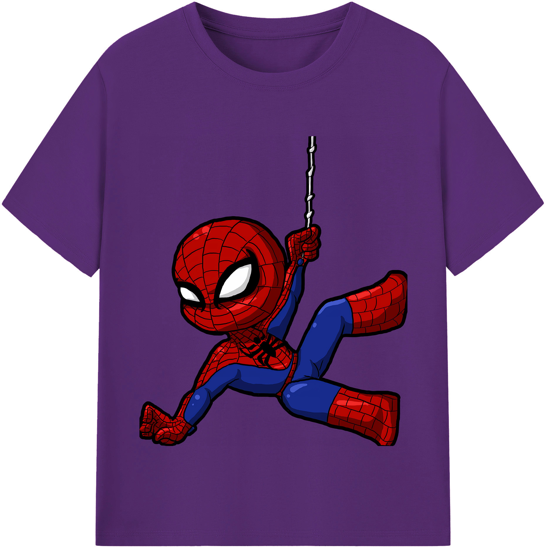（画像用） Spider Man スパイダーマン 綿100％半袖Tシャツ（フロントプリント）