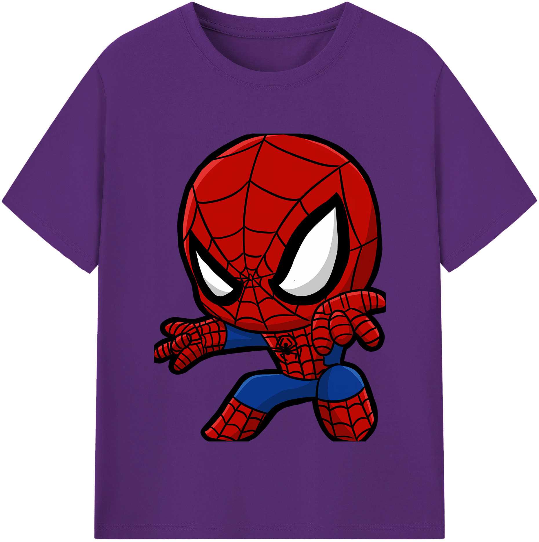 （画像用） Spider Man スパイダーマン 綿100％半袖Tシャツ（フロントプリント）