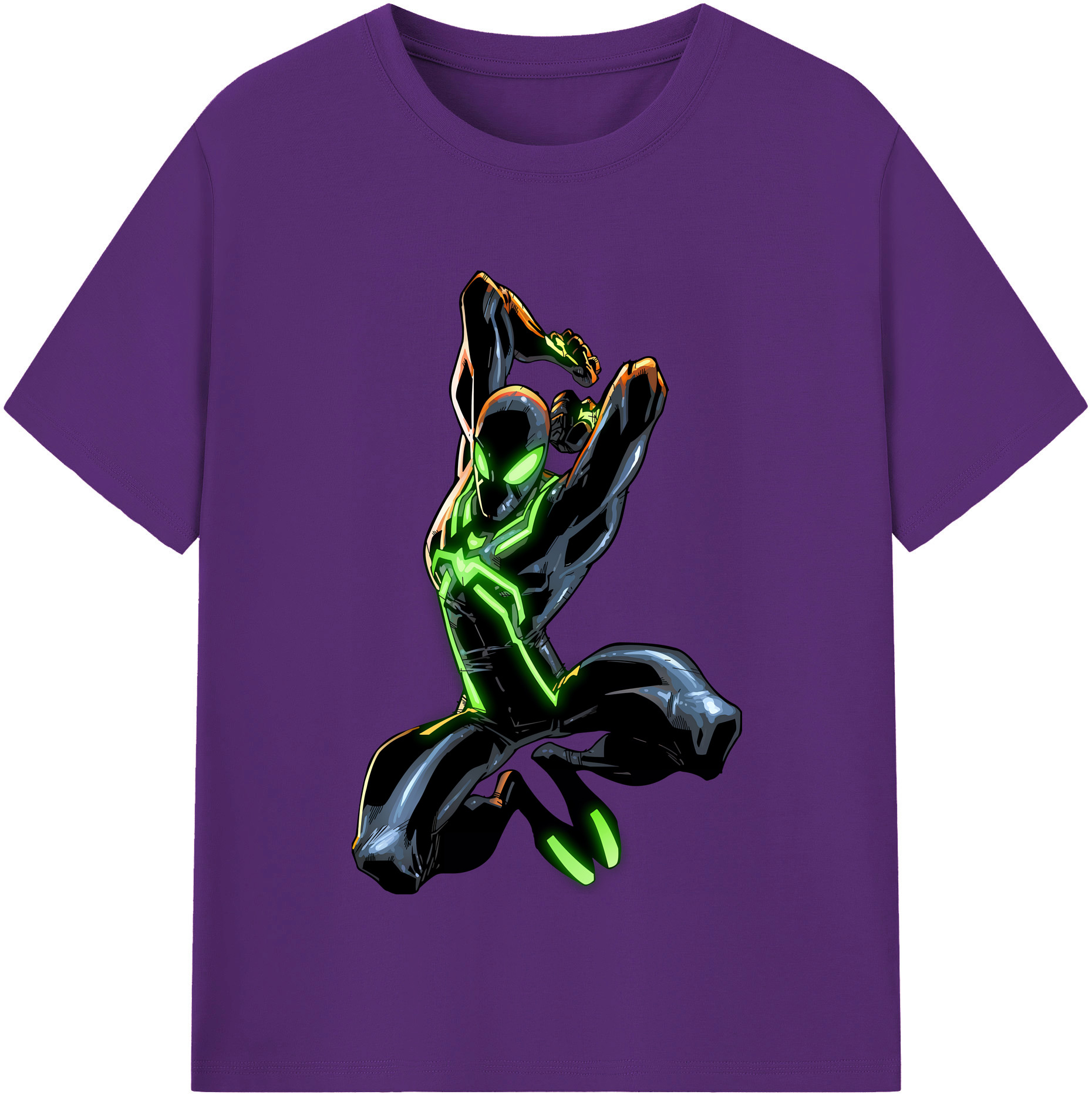 （画像用） Spider Man スパイダーマン 綿100％半袖Tシャツ（フロントプリント）