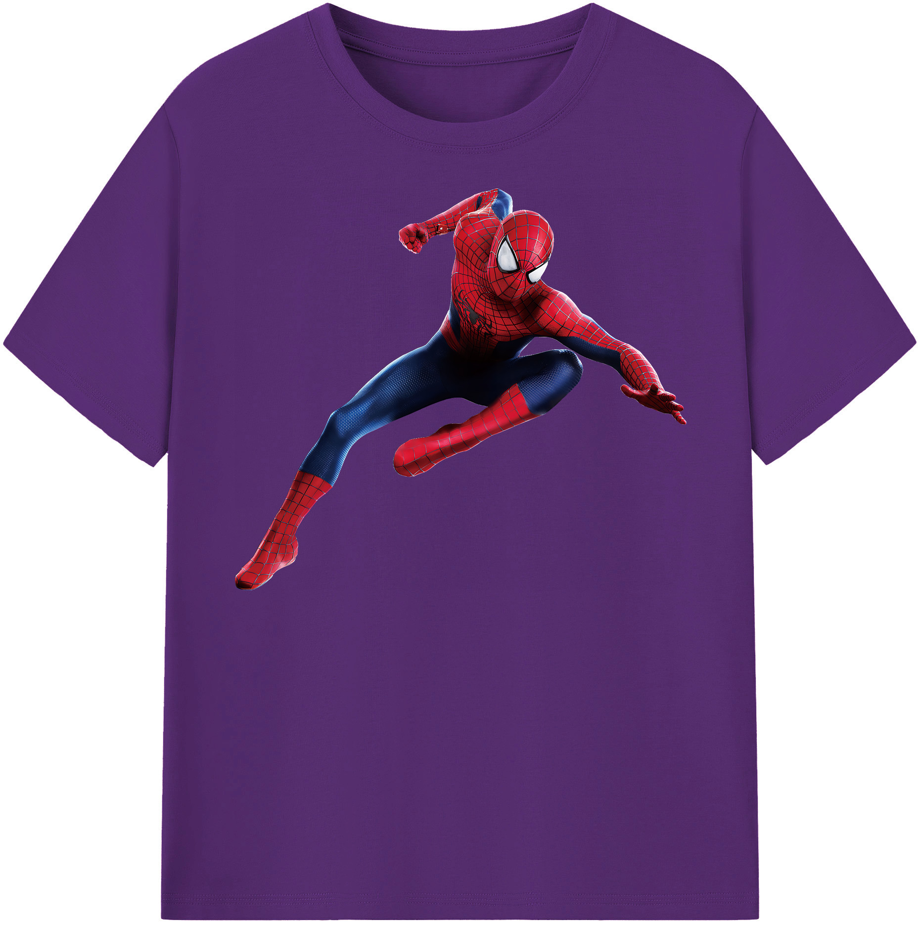 （画像用） Spider Man スパイダーマン 綿100％半袖Tシャツ（フロントプリント）