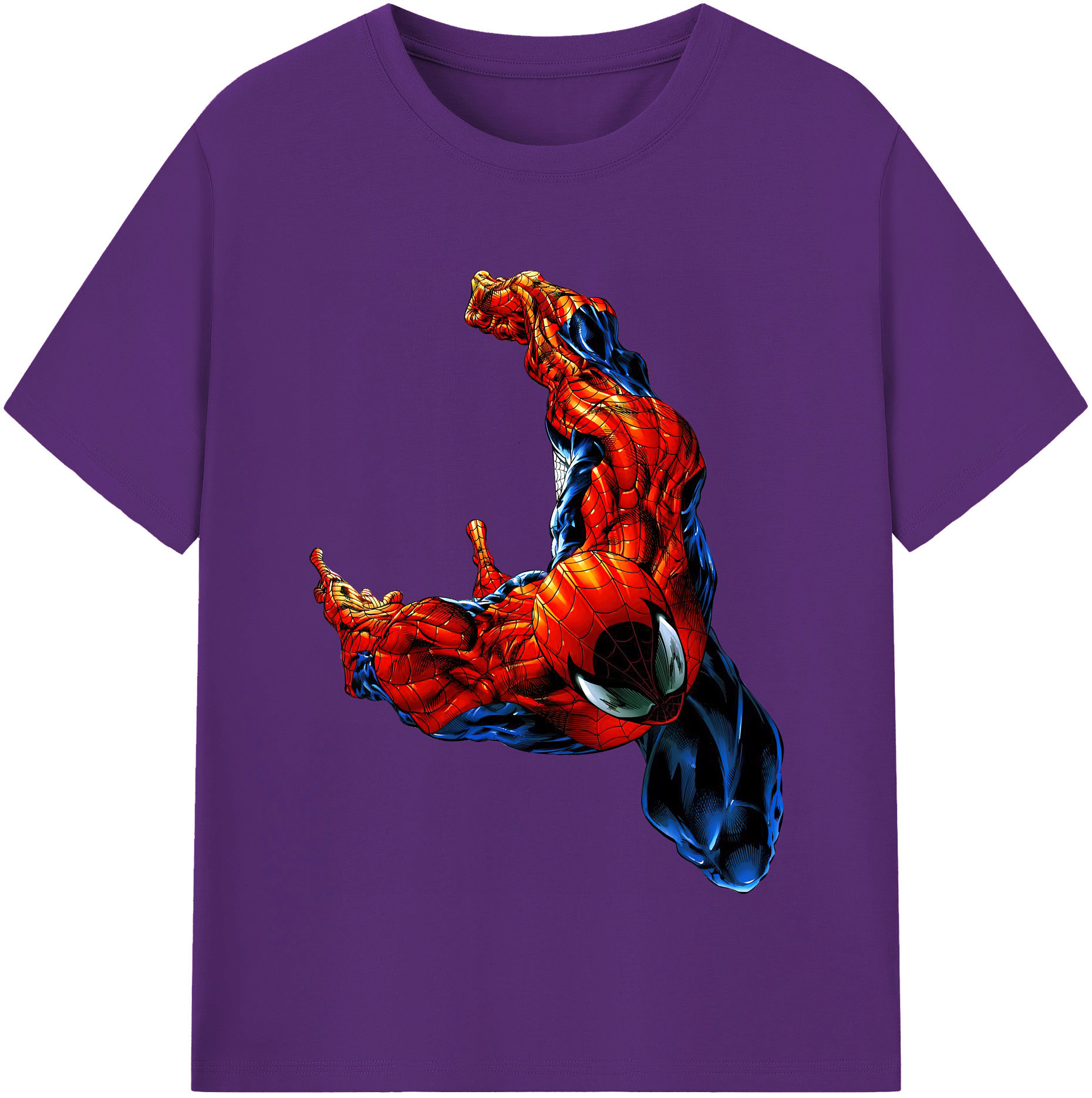 （画像用） Spider Man スパイダーマン 綿100％半袖Tシャツ（フロントプリント）