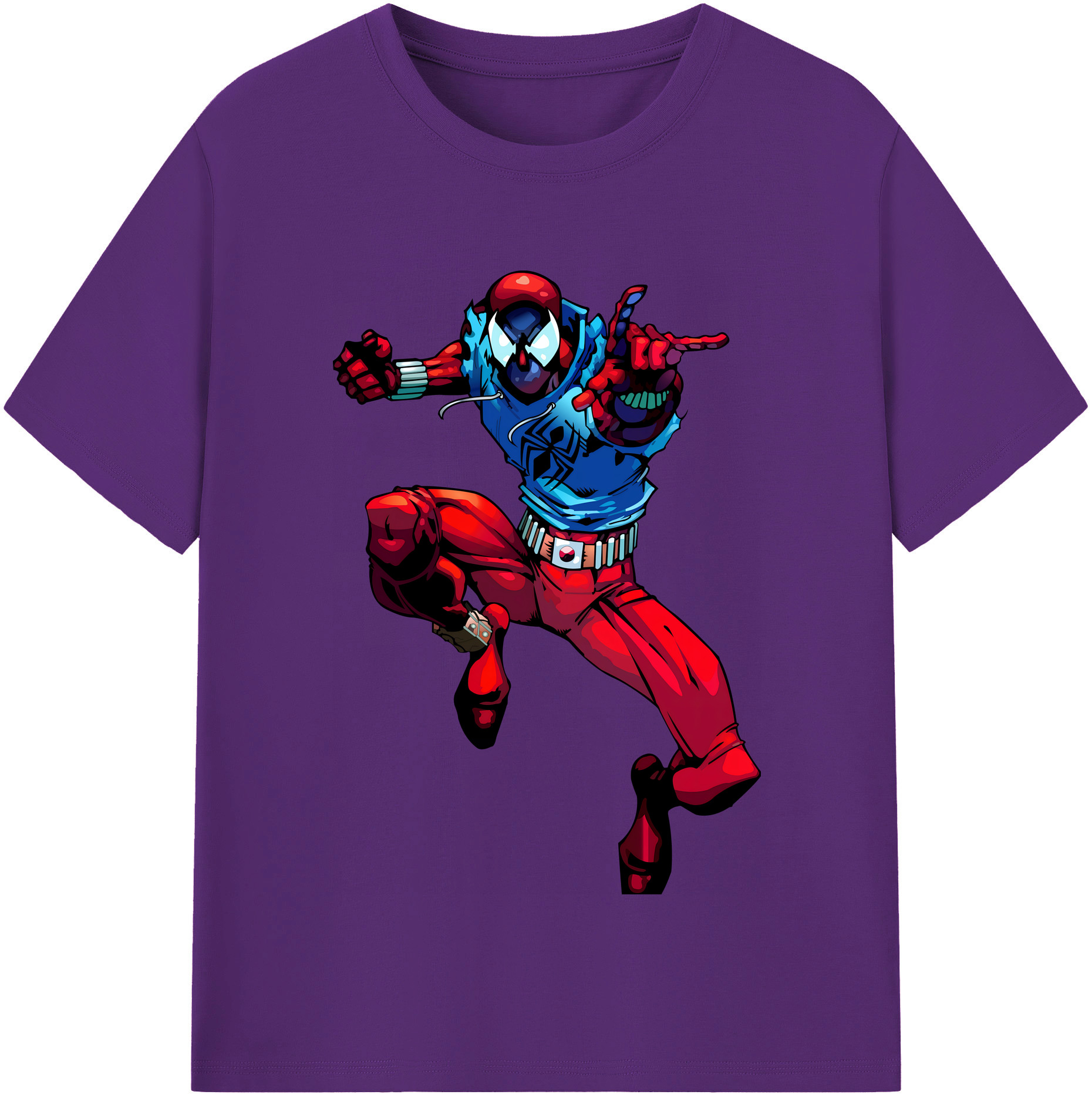 （画像用） Spider Man スパイダーマン 綿100％半袖Tシャツ（フロントプリント）