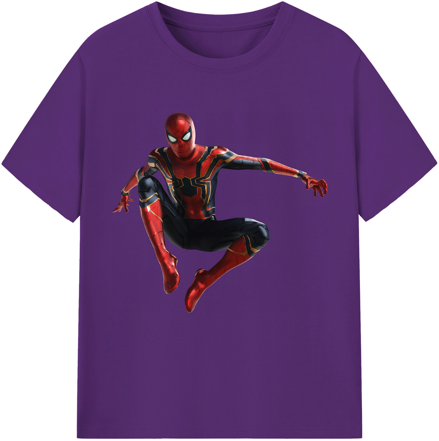 （画像用） Spider Man スパイダーマン 綿100％半袖Tシャツ（フロントプリント）