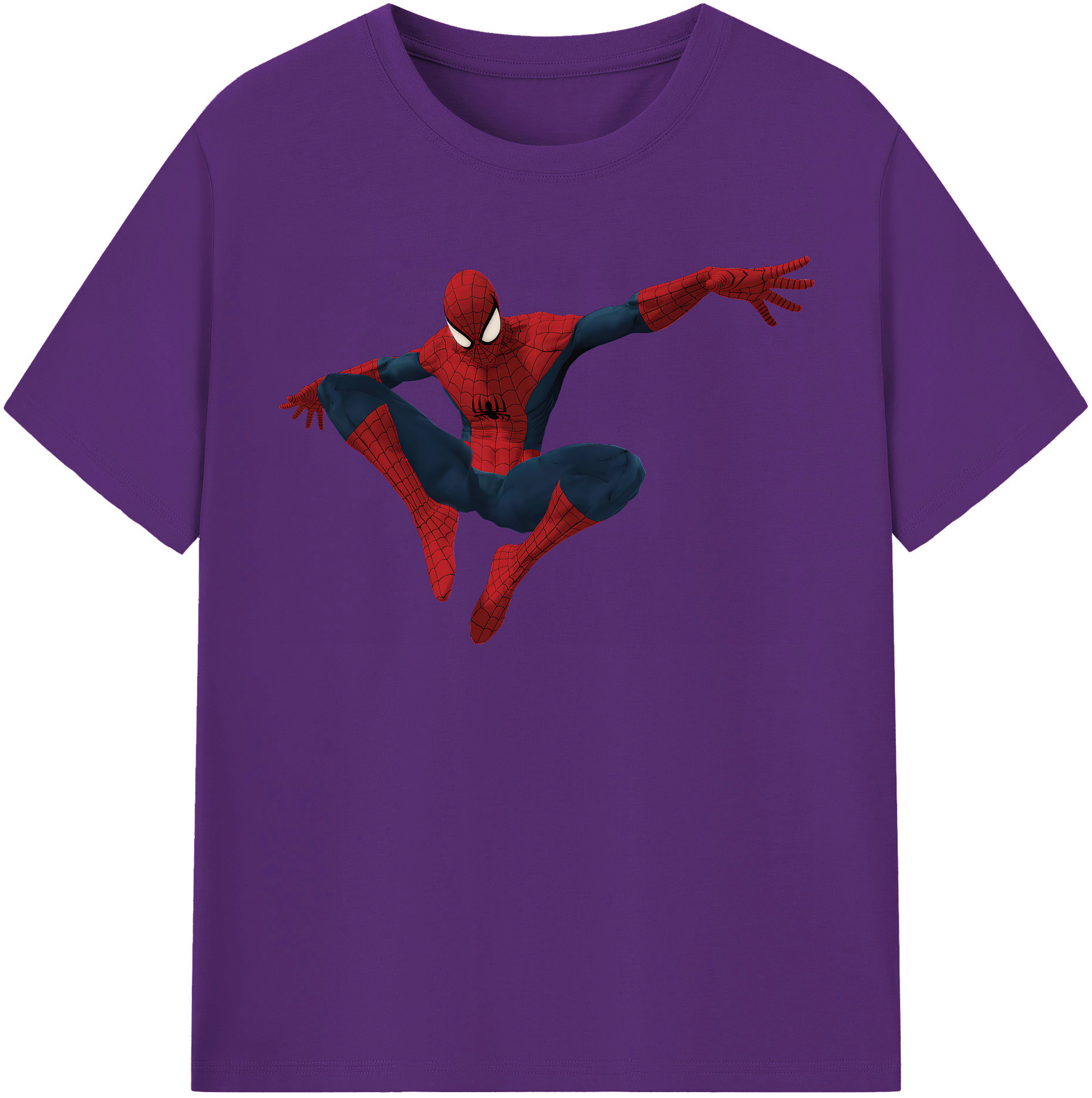 （画像用） Spider Man スパイダーマン 綿100％半袖Tシャツ（フロントプリント）