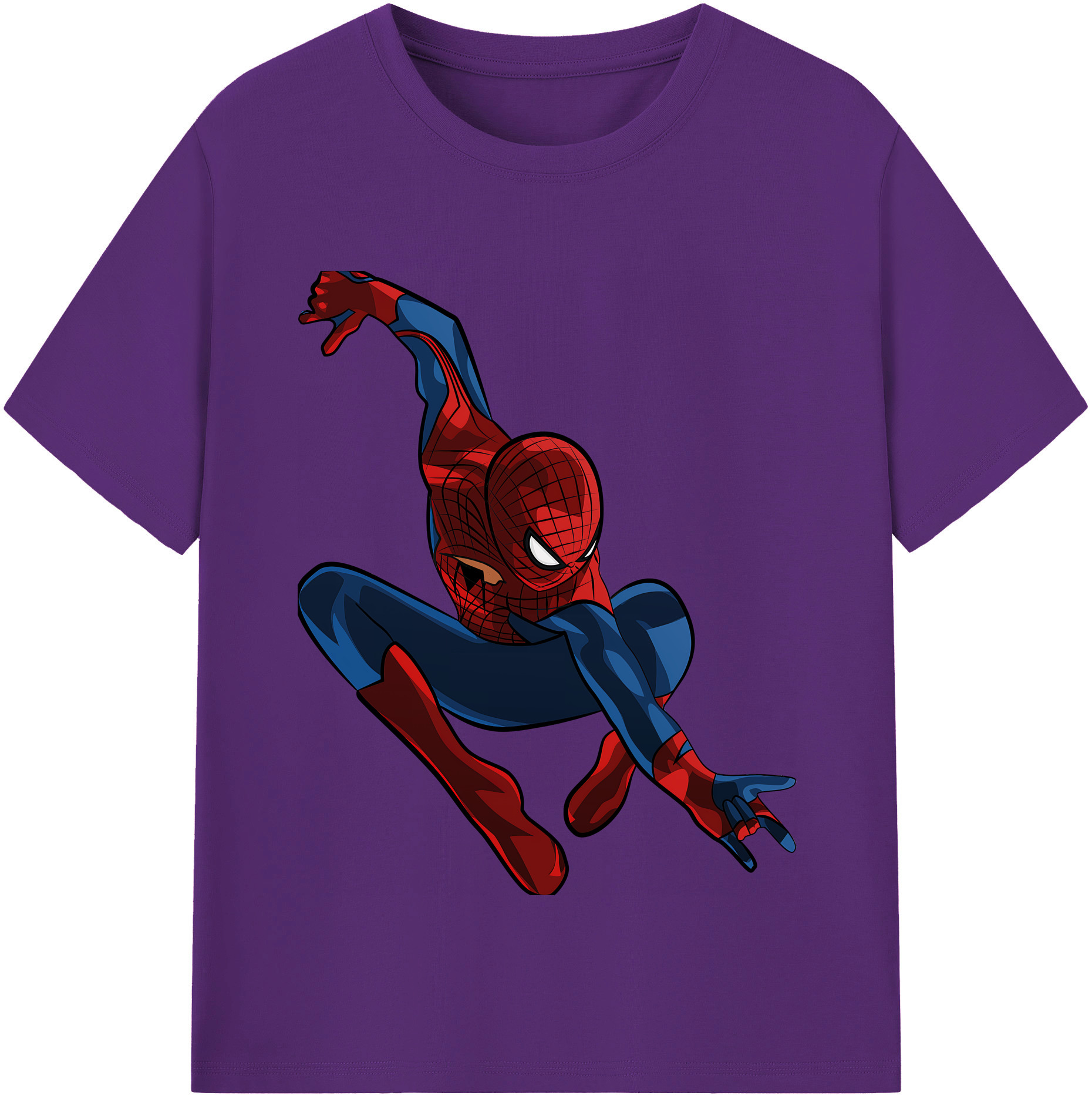 （画像用） Spider Man スパイダーマン 綿100％半袖Tシャツ（フロントプリント）