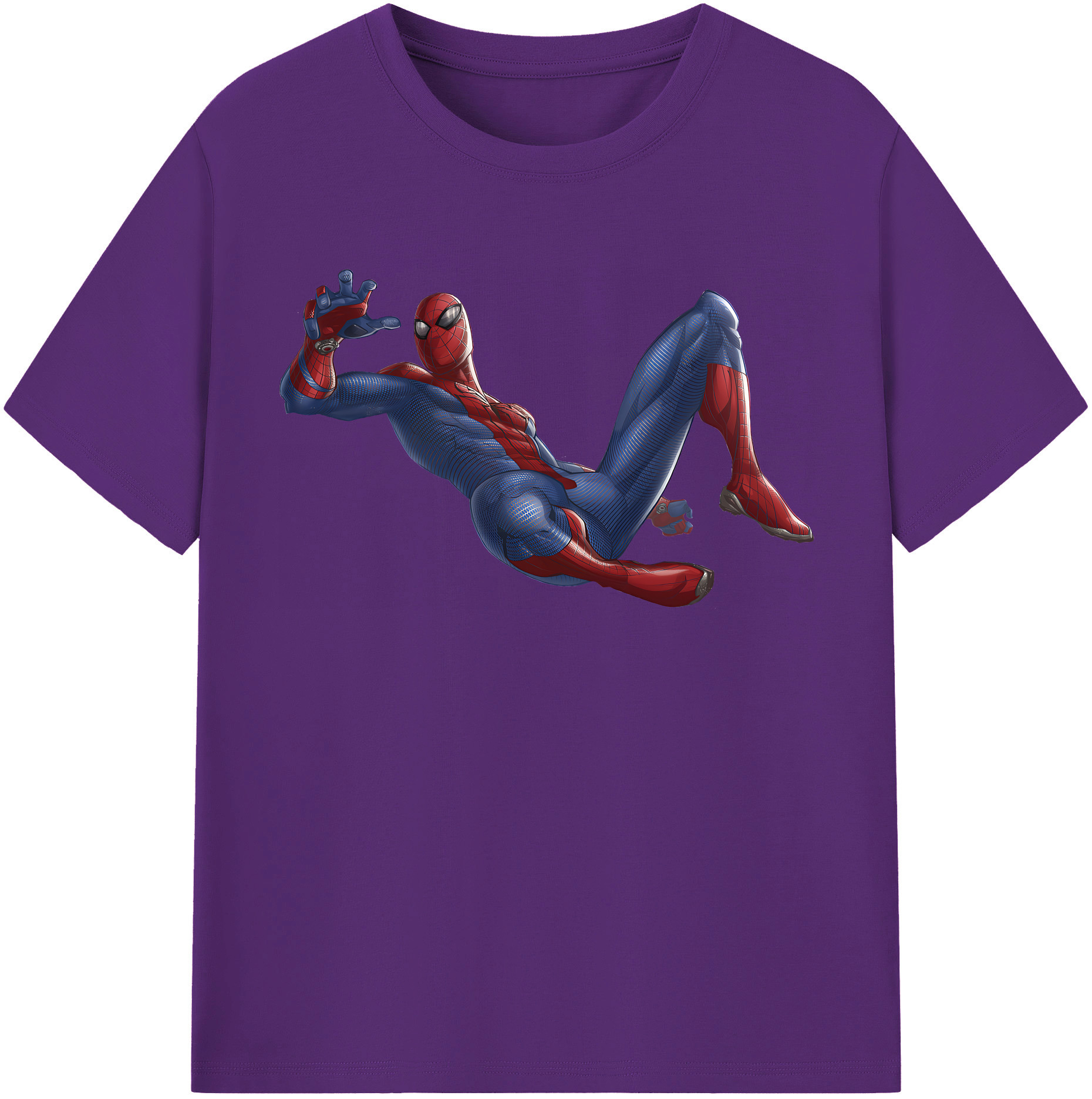 （画像用） Spider Man スパイダーマン 綿100％半袖Tシャツ（フロントプリント）